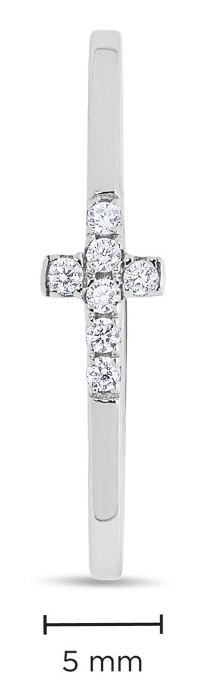 Elegant Milla Cross Rings for Women - 925 Sterling Silver & 14K Gold Plated Religious Jewelry - Perfect Christian Gifts, Catholic Gifts & Spiritual Accessories for Church, Weddings & Daily Wear