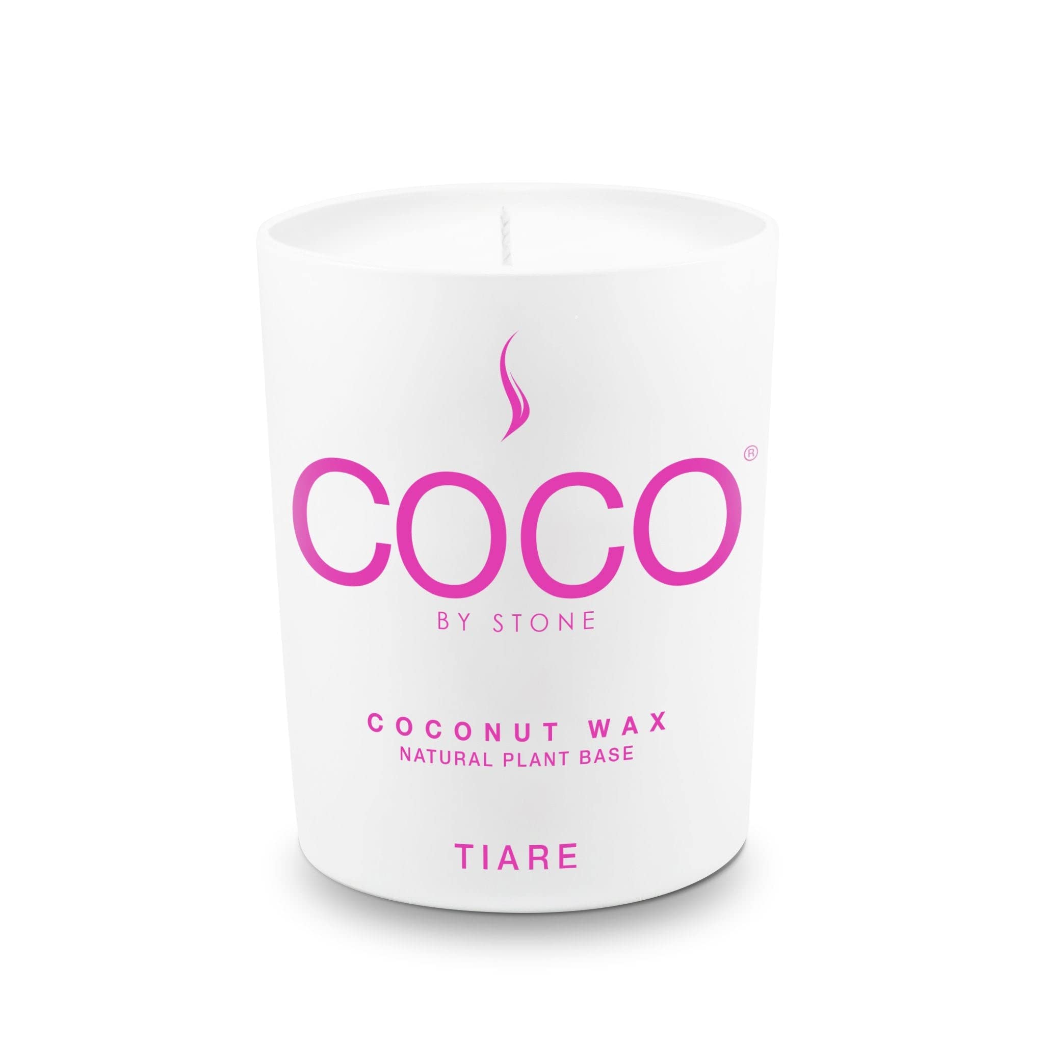 6.5oz Coconut Apricot Wax Candle with Tiare Scent | Vegan, Cruelty-Free & Clean Burning Home Fragrance | Hand-Poured Single Wick Candle for Relaxation, Meditation & Romantic Ambiance