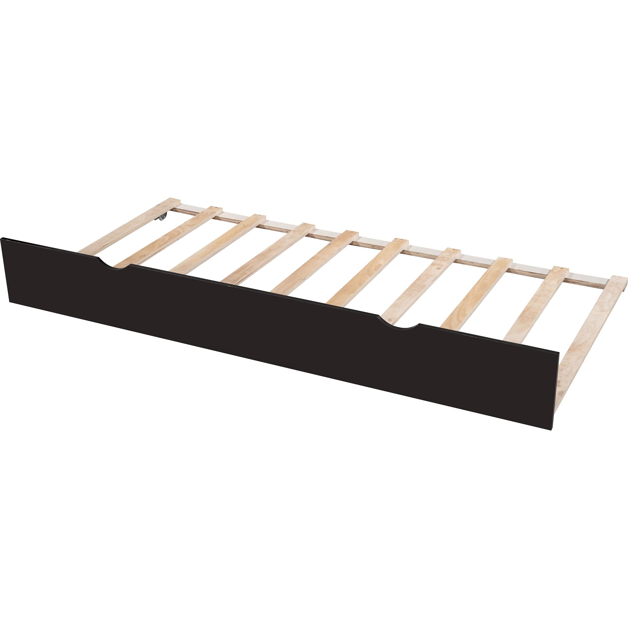 Harper & Bright Designs Twin Bed Frame with Trundle - Solid Wood Platform Bed with Headboard for Kids, Boys & Girls - Supports 400 lbs - Perfect for Small Bedrooms, Guest Rooms & Kids' Rooms