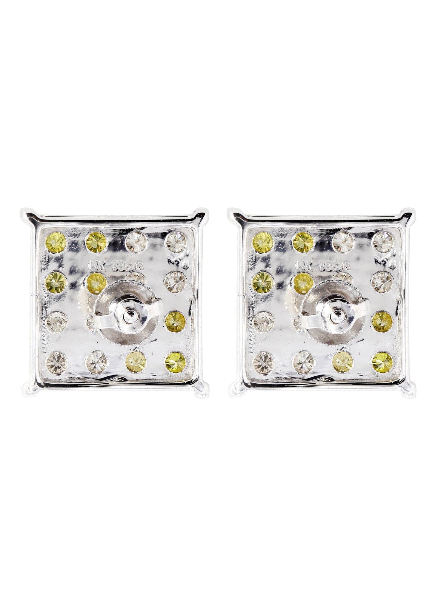 14K White Gold Diamond Earrings for Men - 0.62 Carat Stud Earrings | Perfect for Gifts, Weddings & Special Occasions
