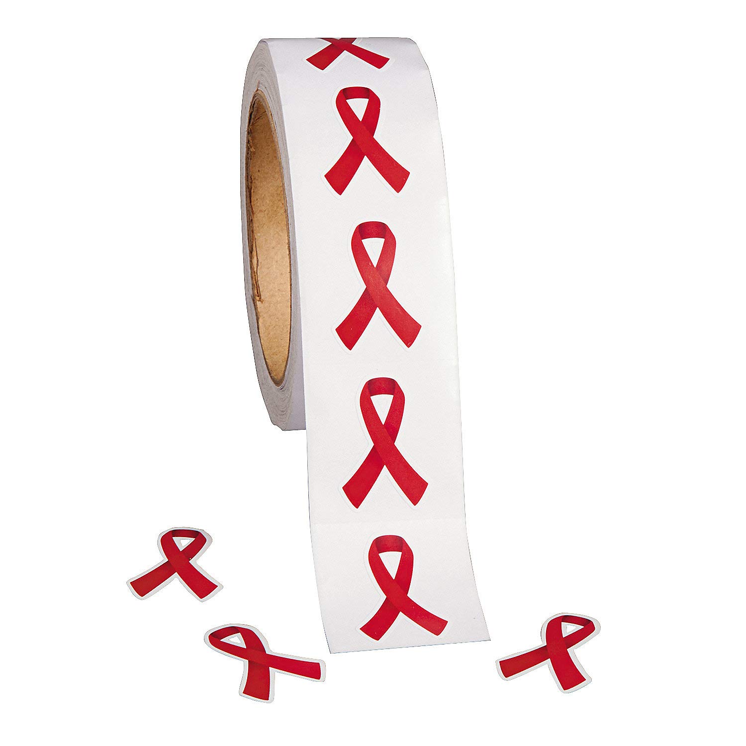 500pcs Red Ribbon Stickers for Drug Awareness Week - Anti-Drug Campaign Supplies, School Events & Community Activities