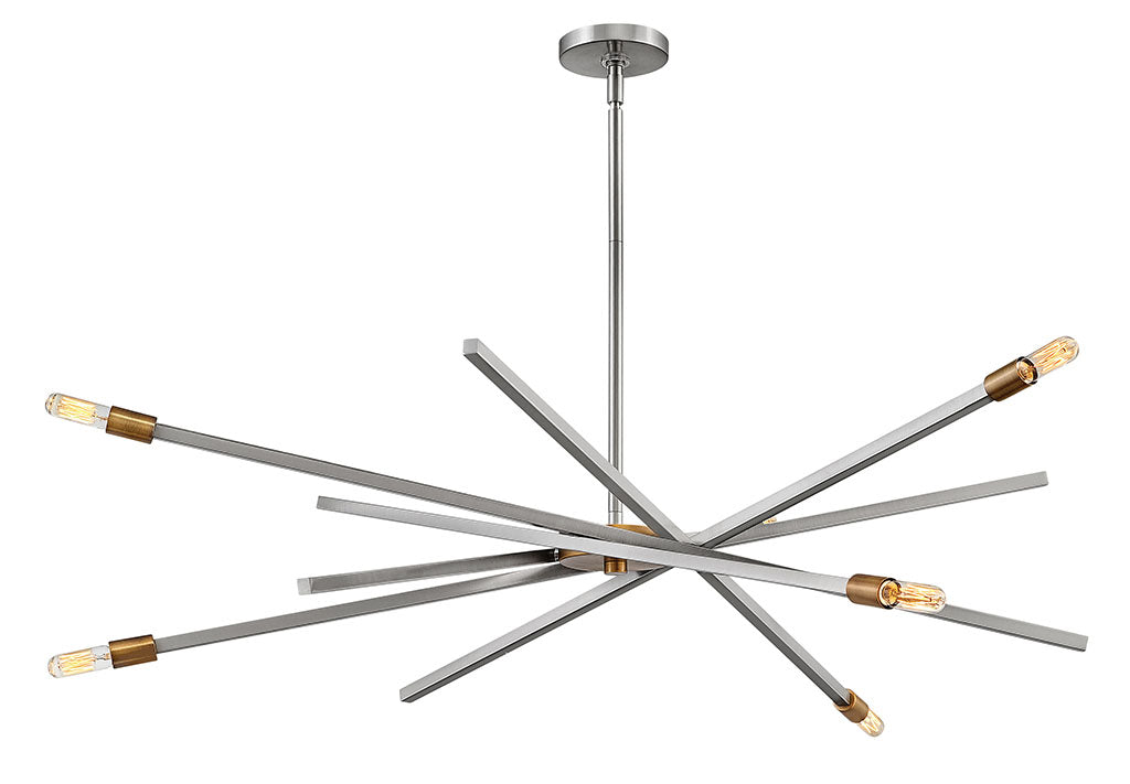 Maude Sputnik Modern Chandelier - Mid Century Lighting Fixture for Dining Room, Living Room & Bedroom | Stylish Ceiling Light for Home Decor