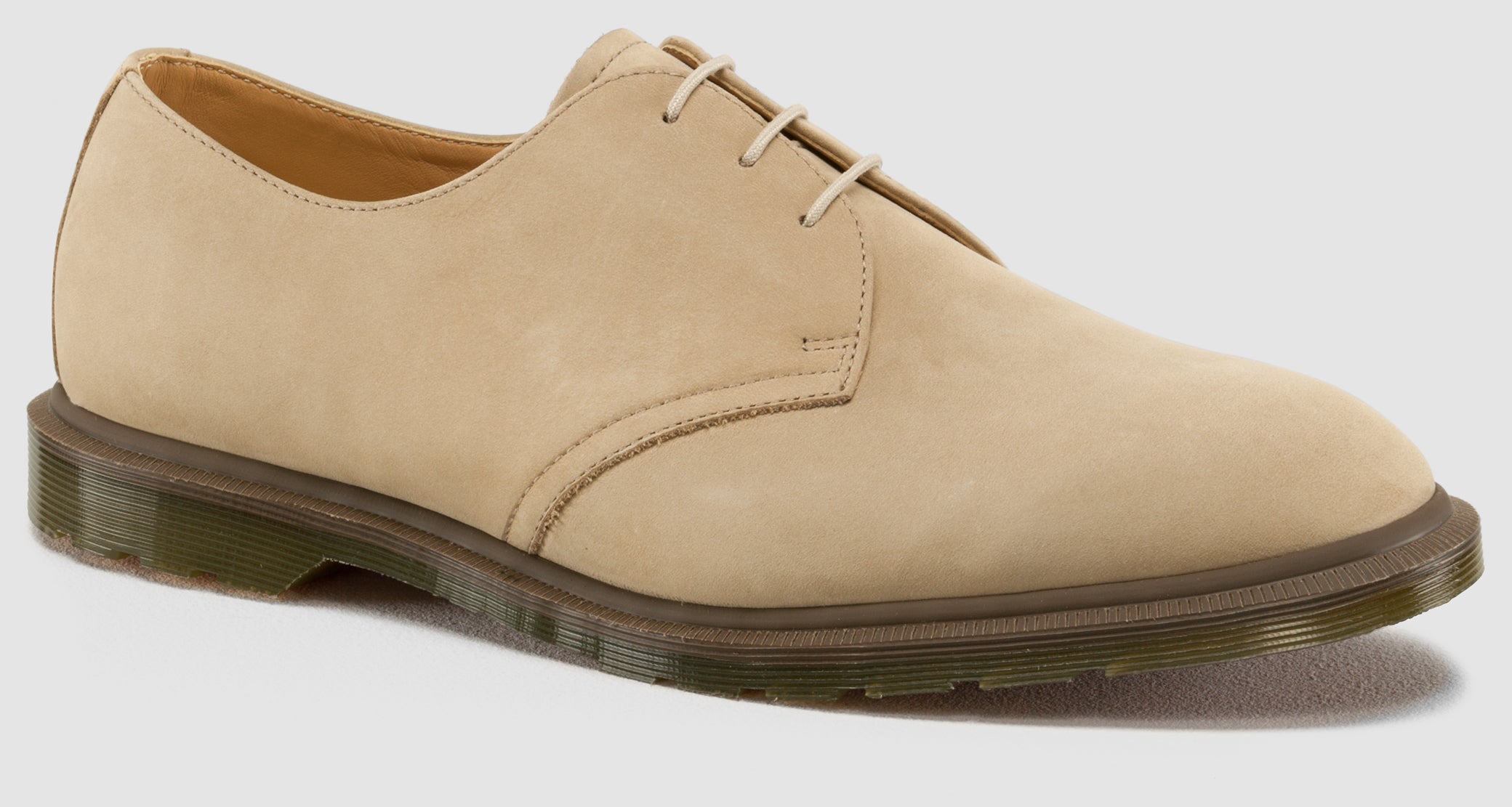 Dr. Martens 1461 Steed Milkshake Suede Oxford Shoes - Made in England - Unisex Classic 3-Eye Shoe for Casual & Work Wear