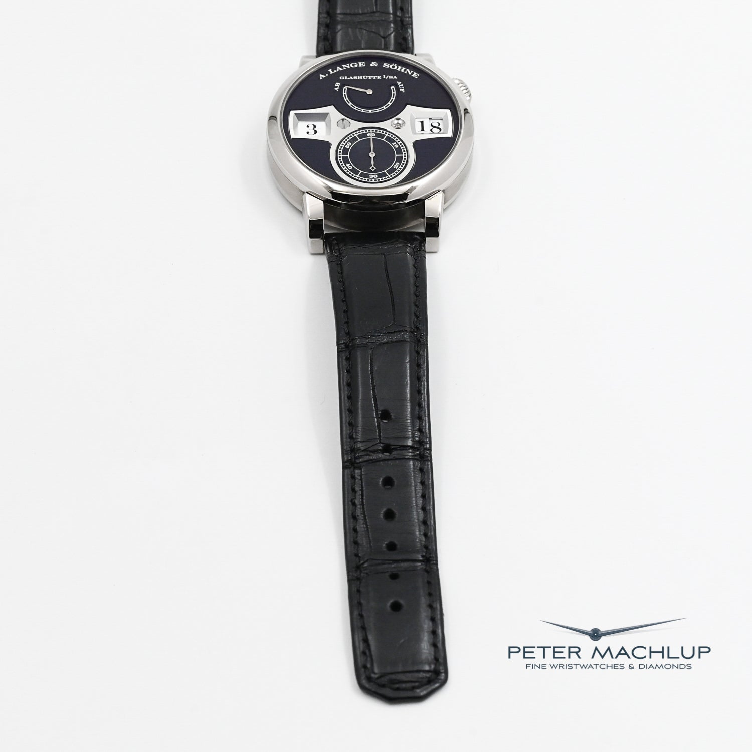 Luxury A. Lange & Söhne Zeitwerk Men's Watch - Genuine Leather Strap - German Precision Timepiece for Business & Formal Occasions