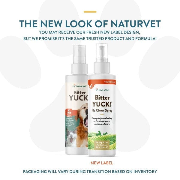 NaturVet Bitter YUCK! No Chew Spray for Cats & Dogs - Stop Pets from Chewing Furniture, Shoes & Wires | Safe Deterrent for Puppies & Kittens
