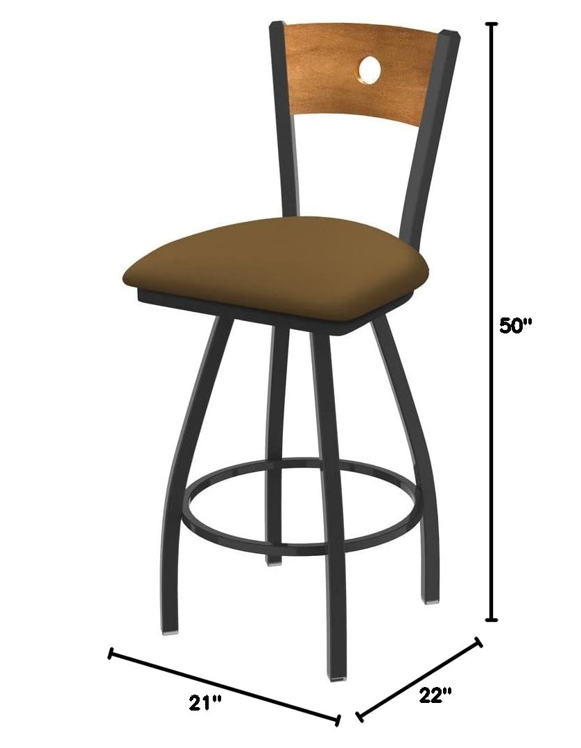 Holland Bar Stool Co. XL 830 Voltaire Swivel Bar Stool - Canter Saddle Design, Adjustable Height, Comfortable Seating for Home Bar, Kitchen Island & Entertainment Areas