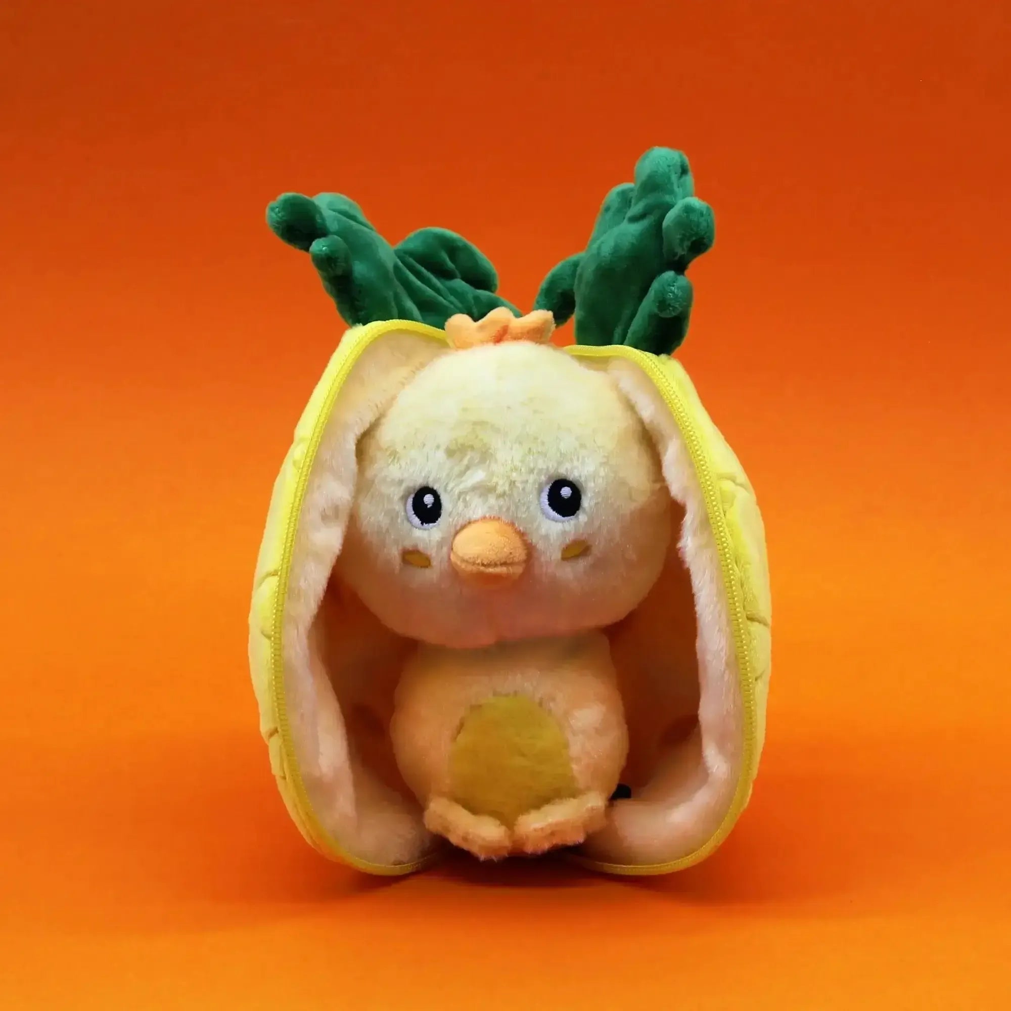 Speedy Monkey Flipetz Plush Toy - Cute Nugget the Chick & Pineapple Stuffed Animals for Kids | Perfect for Gifts, Nursery Decor, and Cuddling