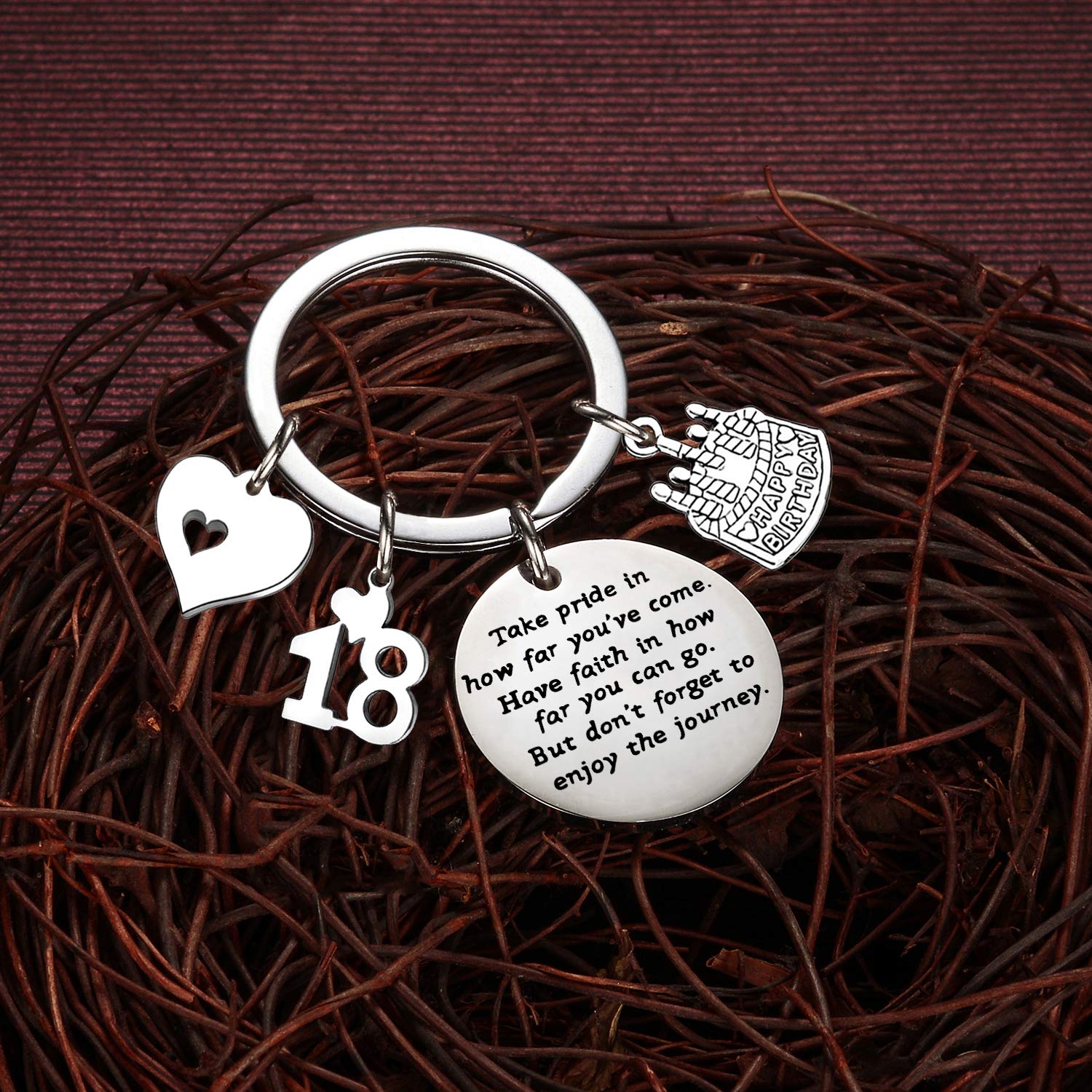 Personalized Birthday Keychain for Women & Men - Unique Friendship Gift for Happy Birthday - Perfect for Party Favors, Gifts & Keepsakes