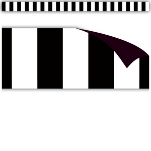 Black Stripes Magnetic Border - Self-Adhesive Magnetic Tape for DIY Projects, Whiteboards, and Refrigerator Organization - Perfect for Home, Office, and Classroom Use