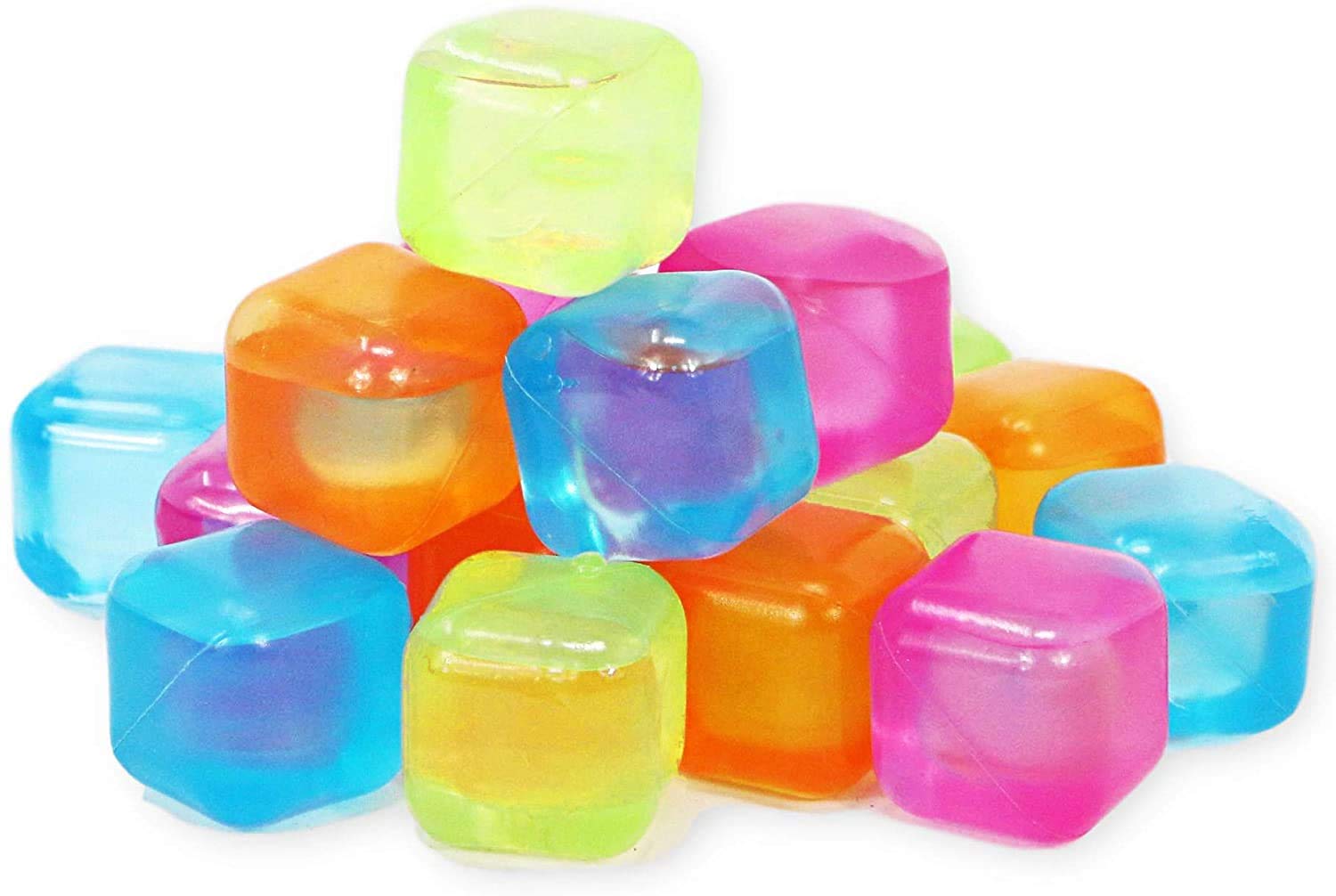 Reusable Ice Cubes - BPA Free Plastic Square Ice Cubes for Drinks, Cocktails, Beer, Wine & Whiskey - Non-Melting & Non-Diluting - 18-Piece Set with Purified Water - Perfect for Parties, Home Bars & Outdoor Gatherings