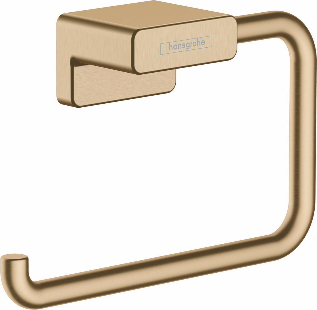 AddStoris Brushed Bronze Toilet Paper Holder 41771140 by Hansgrohe - Perfect for Modern Bathrooms & Powder Rooms