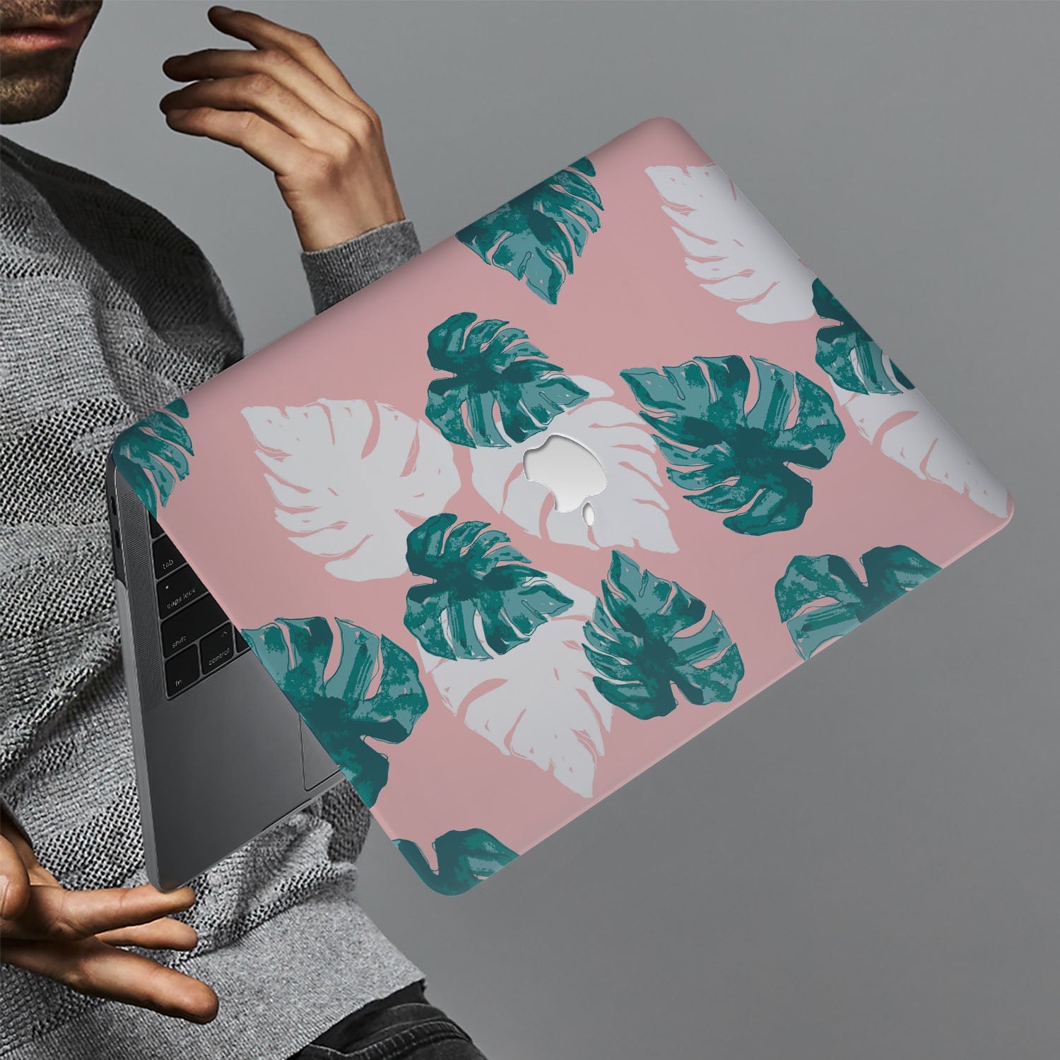 Premium MacBook Pro/Air Protective Case with Pink Floral Design - Slim & Durable Cover for 13/15 Inch Laptops - Perfect for Work, School & Travel