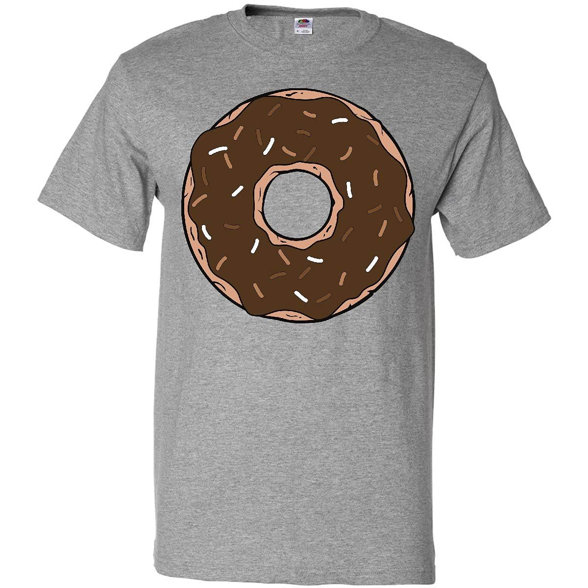 Inktastic Chocolate Donut T-Shirt - Sweet Doughnut with Icing Glaze & Colorful Sprinkles Graphic Tee for Donut Lovers, Bakers & Breakfast Enthusiasts