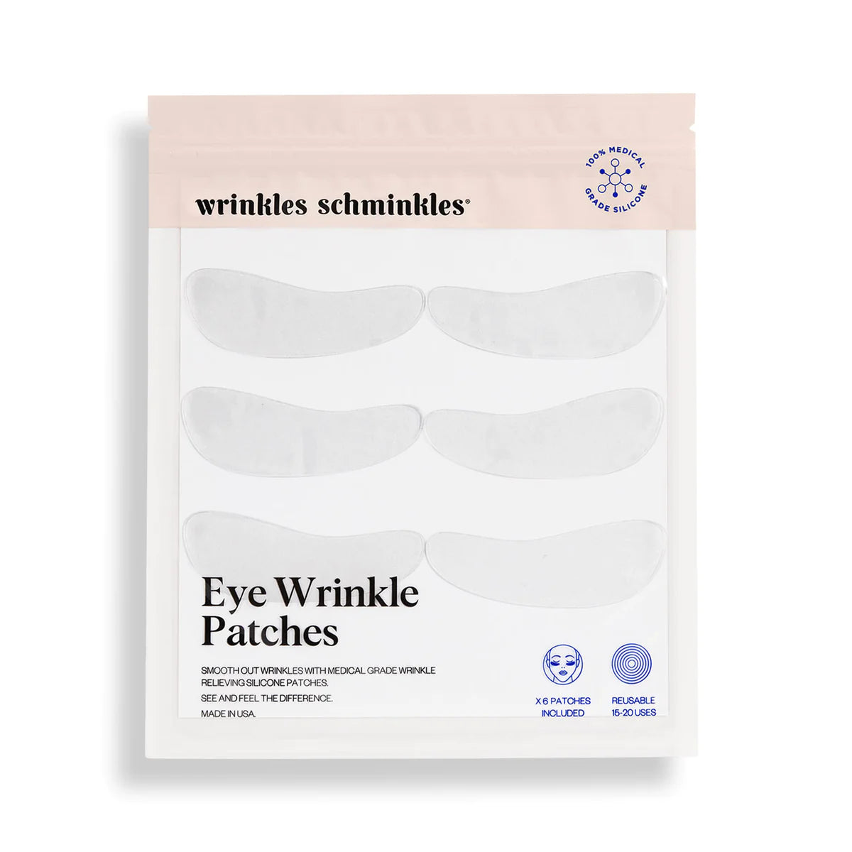 Anti-Aging Eye Wrinkle Patches - Under Eye Gel Pads for Dark Circles & Puffiness - Hydrating Collagen Treatment for Smooth Skin - Perfect for Night Care & Travel Skincare Routine