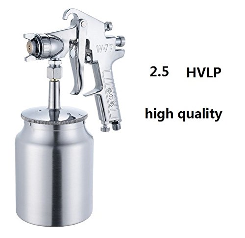 2.5 HVLP Touch-Down Spray Gun with 1000cc Cup - Professional Grade Gelcoat Spray Gun for High Pressure Applications - Perfect for Automotive, Marine, and Industrial Coating Projects