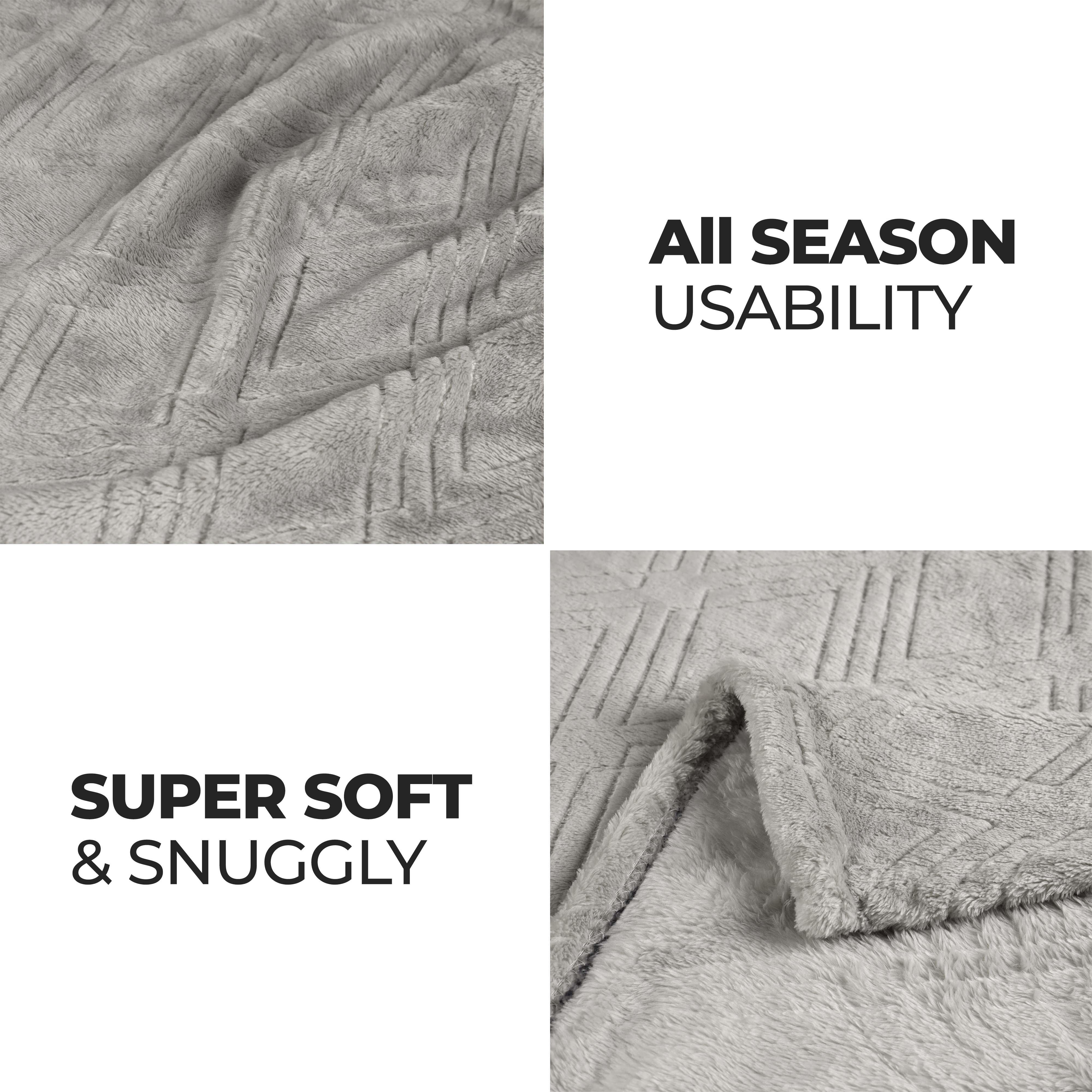 Alaska Diamond Fleece Plush Ultra Soft Fluffy Blanket - Cozy Warm Throw for Bed, Sofa & Winter Nights