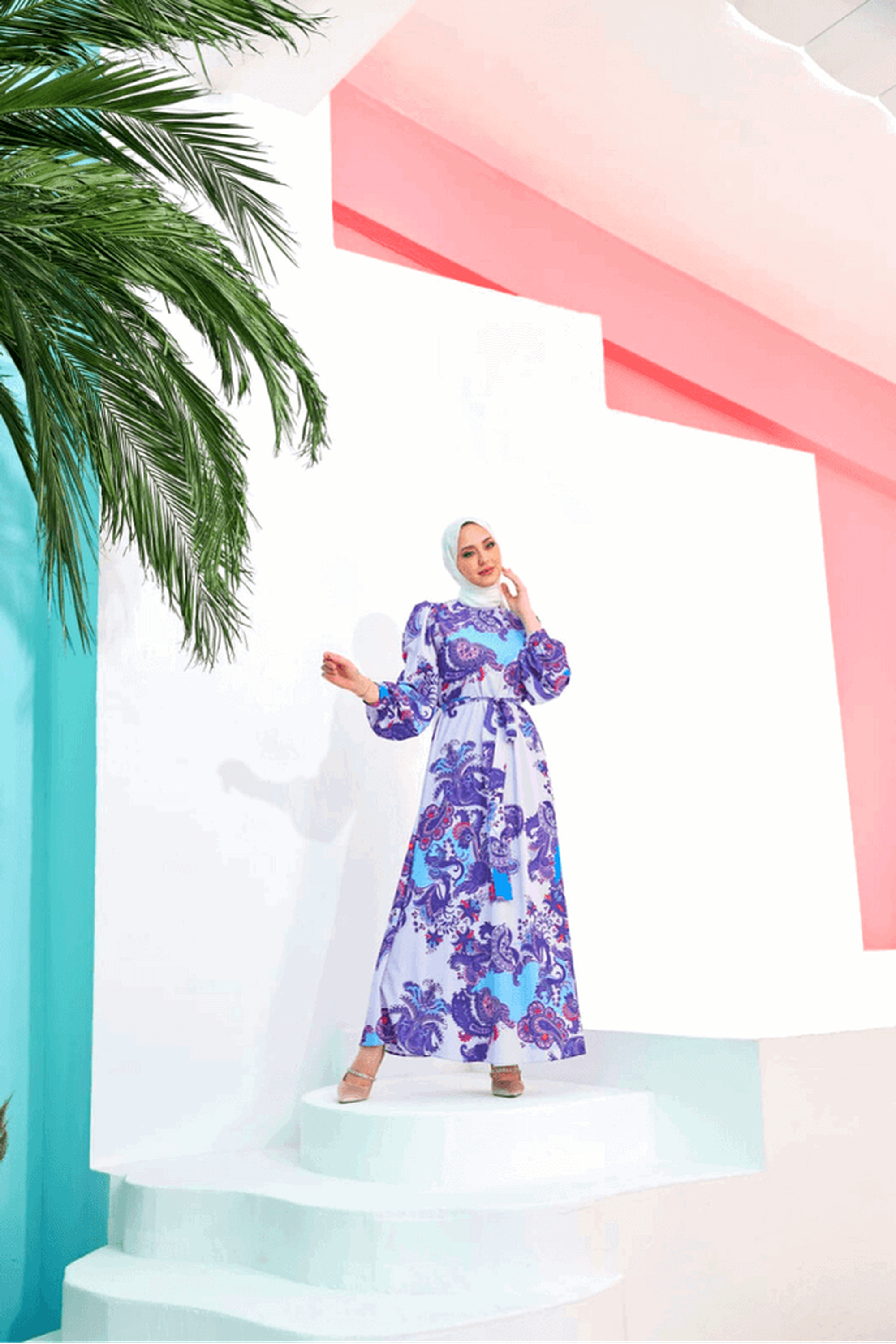 Stylish Kimberly Multicolor Maxi Dress with Long Sleeves - Perfect for Casual Outings, Beach Vacations & Boho Fashion