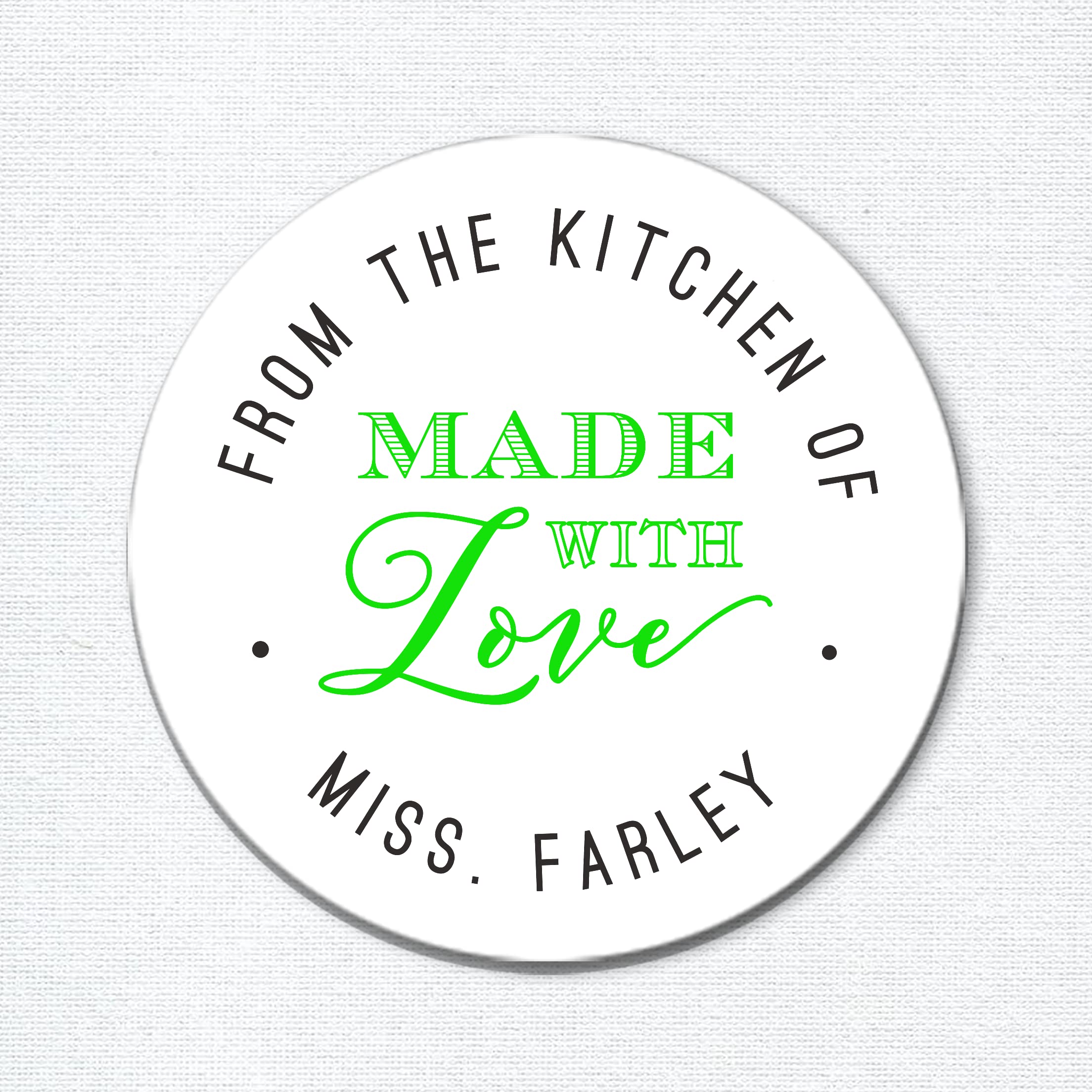 Personalized 'Made with Love' Stickers - Custom Kitchen Favor Labels for Baked Goods & Gifts | Perfect for Wedding Favors, Baby Showers & Homemade Treat Packaging