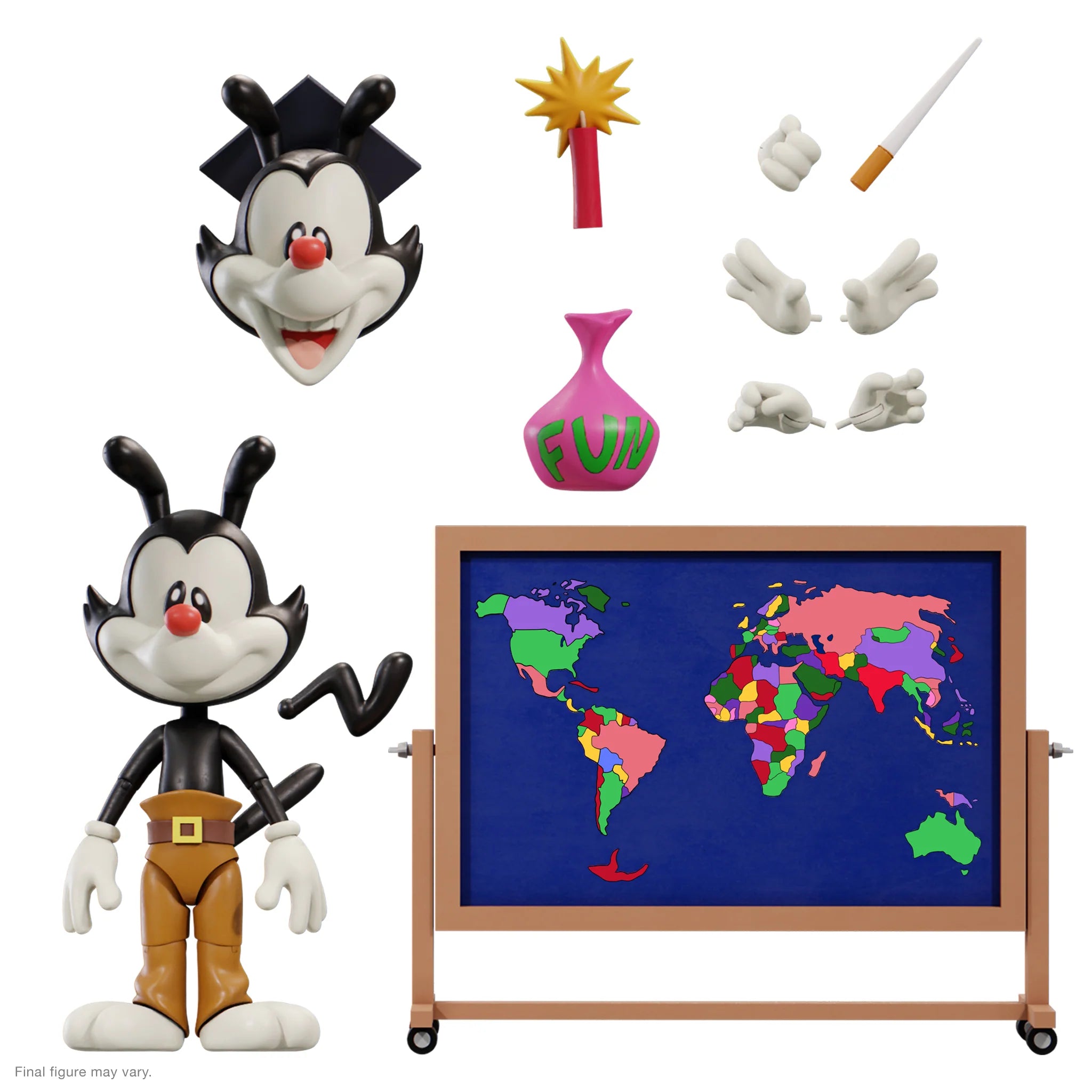 Animaniacs ULTIMATES! Yakko Action Figure - Collectible Cartoon Character Toy for Fans & Collectors - Perfect for Display, Gifts, and Nostalgic Fun
