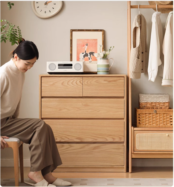 Solid Oak & Black Walnut Wood Storage Drawer - Handcrafted Wooden Organizer for Bedroom, Office, or Kitchen - Perfect for Jewelry, Utensils & Home Organization
