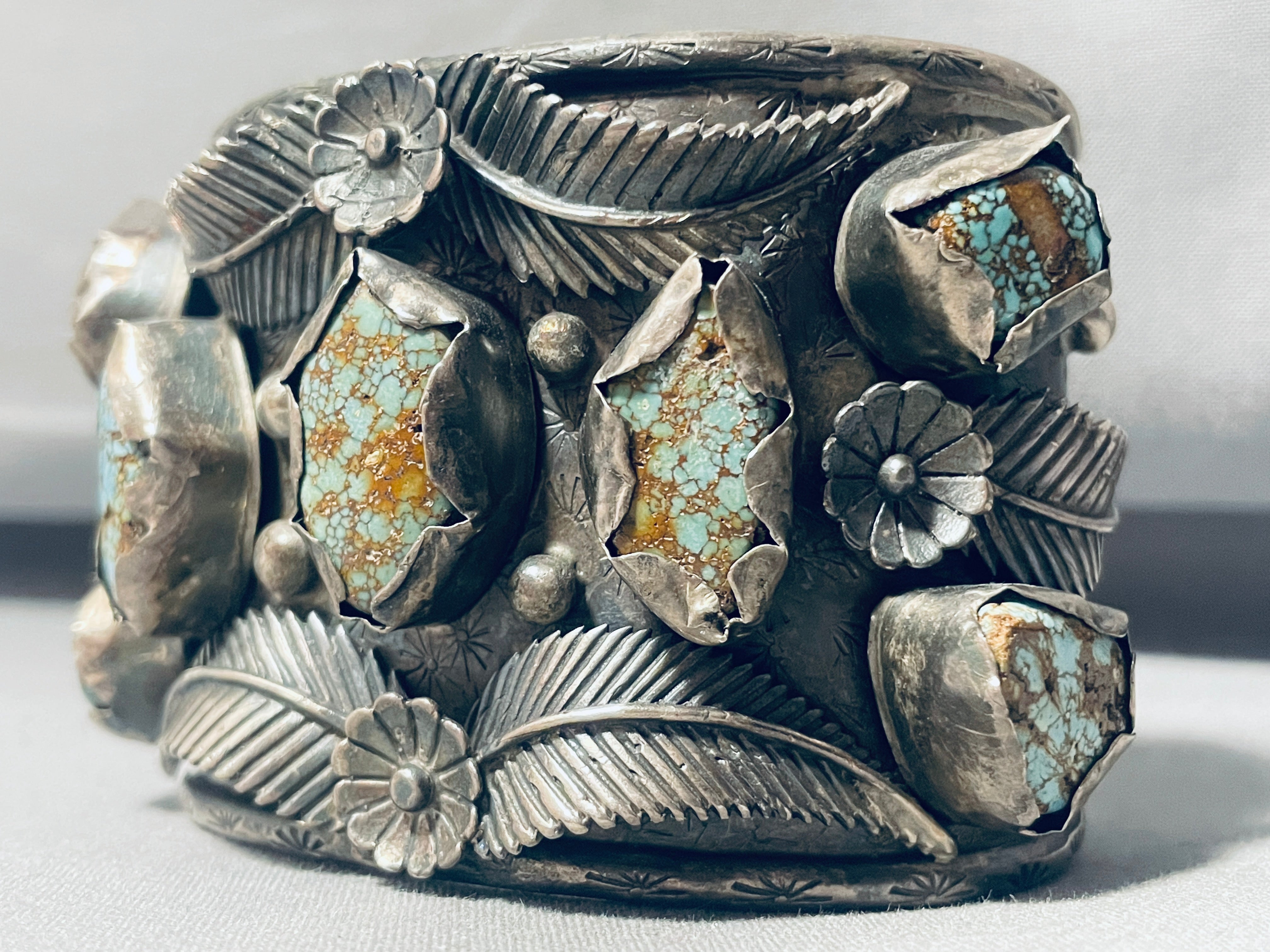 147g Vintage Navajo Turquoise Sterling Silver Bracelet - Authentic Native American Jewelry for Women, Handmade Southwest Style, Perfect for Boho Fashion & Gift Giving