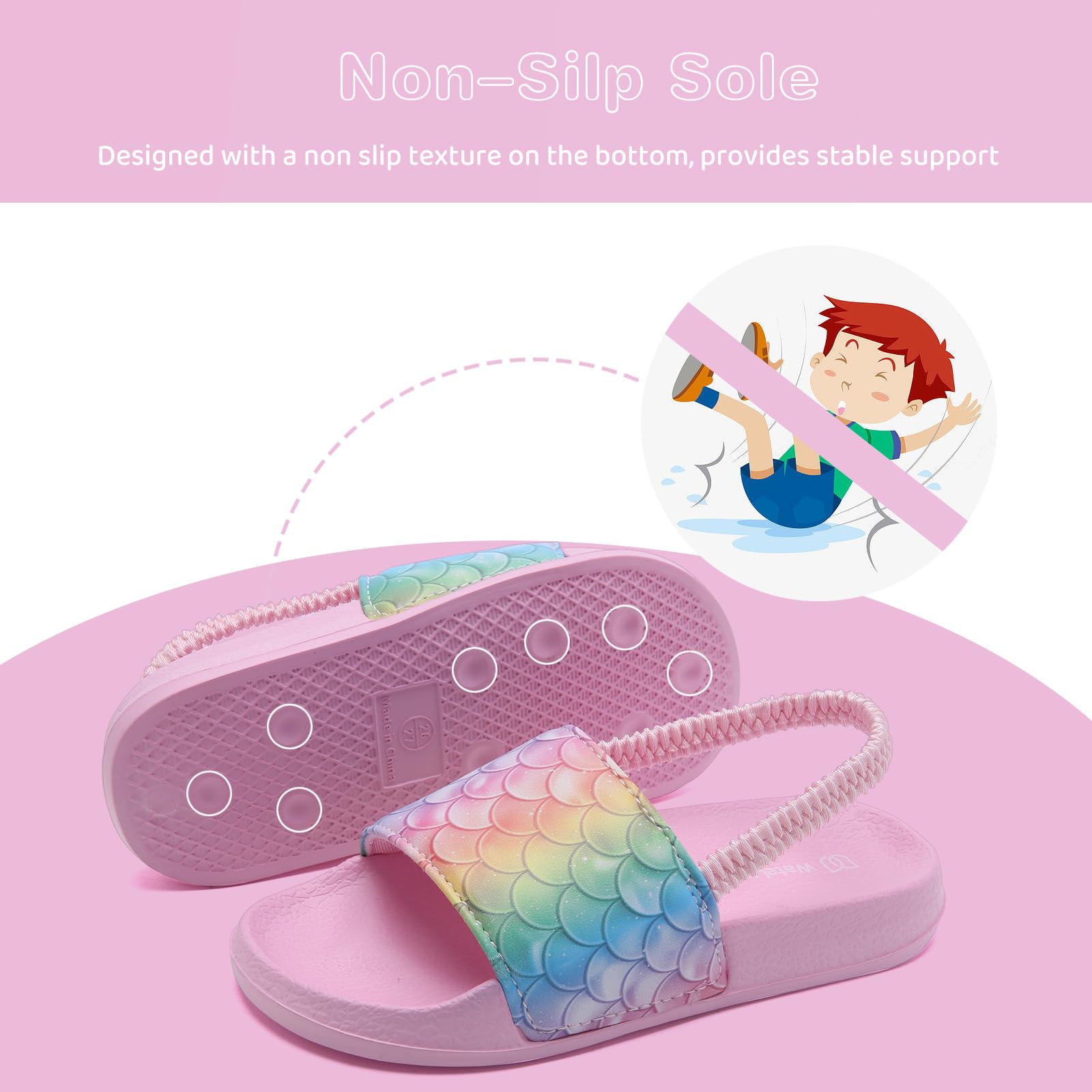 **WateLves Toddler Boys & Girls Water Shoes - Non-Slip Beach Sandals for Swimming, Pool, and Outdoor Play - Comfortable Kids Slides & Casual Slippers**    *(Perfect for Beach Vacations, Pool Parties, and Summer Adventures!)*