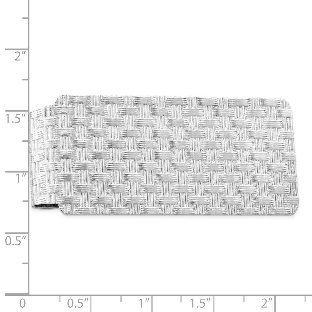 Premium 925 Sterling Silver Rhodium-Plated Money Clip for Men - Elegant Cash Holder for Weddings, Business & Everyday Use