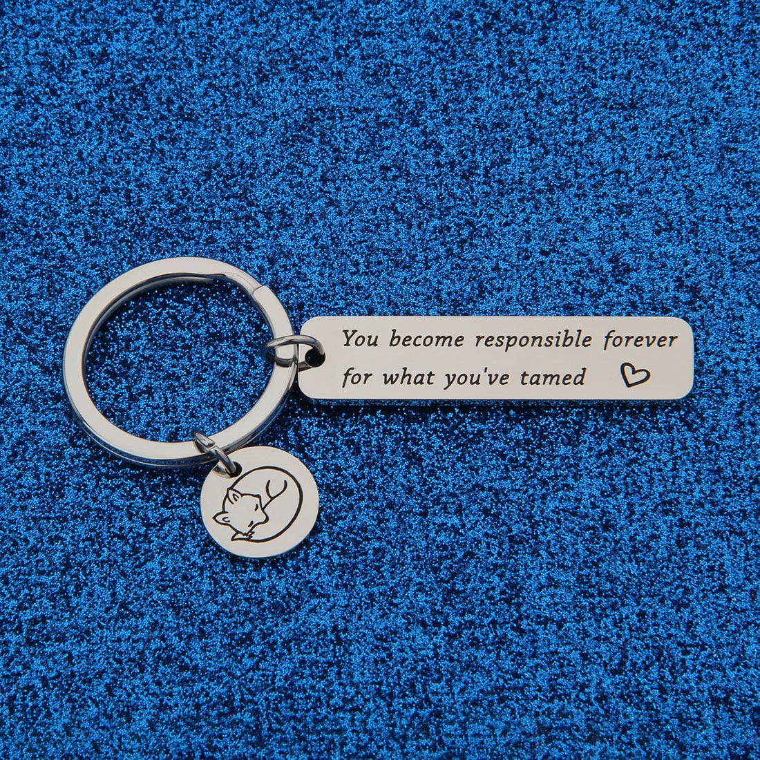 Fox Keychain Jewelry Inspired by 'The Little Prince' - Perfect Book Lover Gift for Friends & Couples - Great for Everyday Carry, Backpacks, and Keychains