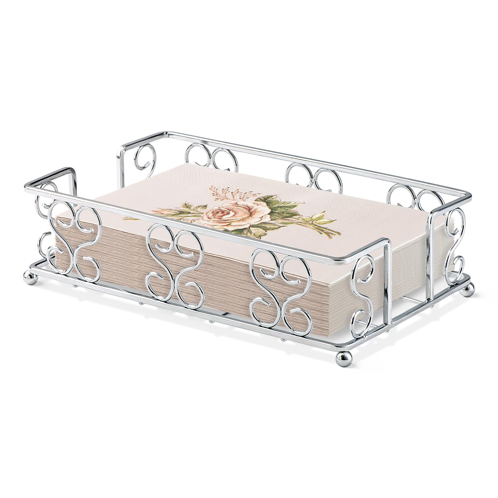 Premium Napkin Holder & Towel Dispenser - Stylish Bathroom & Kitchen Organizer for Flat Paper Napkins, Guest Towels & Disposable Hand Towels | Perfect for Restaurants, Home Decor & Party Supplies