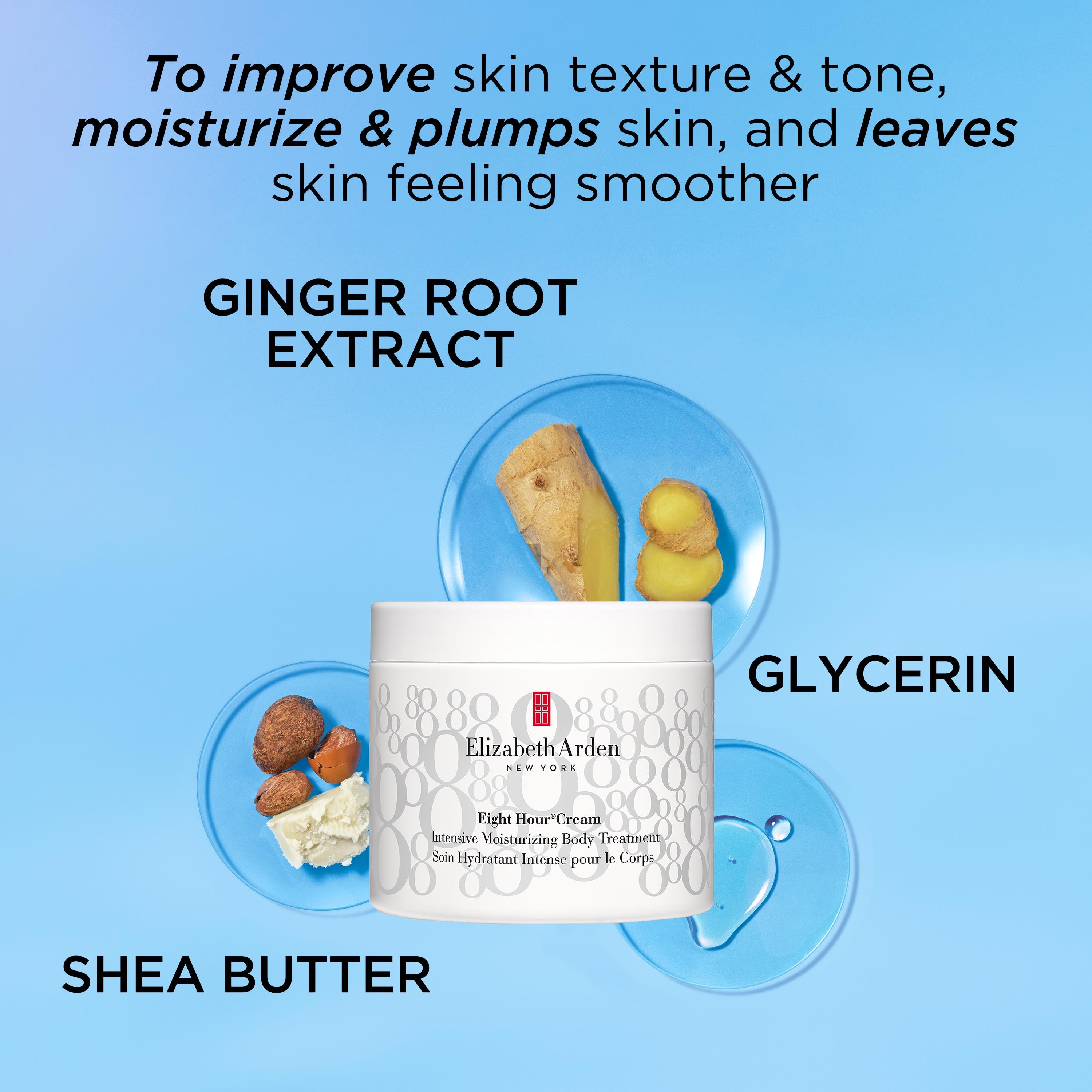 Eight Hour® Intensive Moisturizing Body Cream - 24H Hydration & Nourishment for Dry Skin | Perfect for Daily Skincare Routine & Post-Workout Recovery