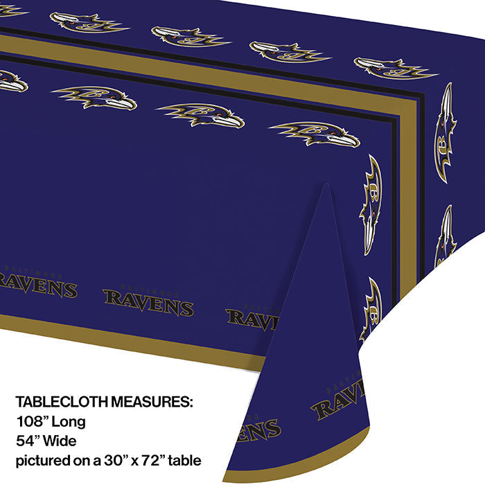 12-Piece Bulk Baltimore Ravens Table Covers - Waterproof, Durable Football Party Decorations for Game Day, Tailgating & Super Bowl Celebrations