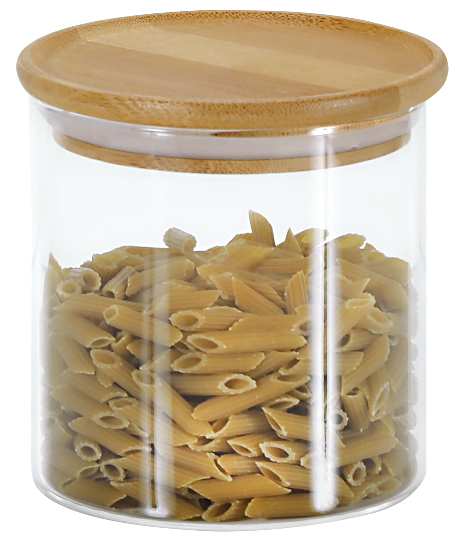 Premium Bamboo Glass Storage Jars - Airtight Kitchen Containers for Flour, Sugar & Dry Food (Set of 3) - Perfect for Pantry Organization & Bulk Food Storage