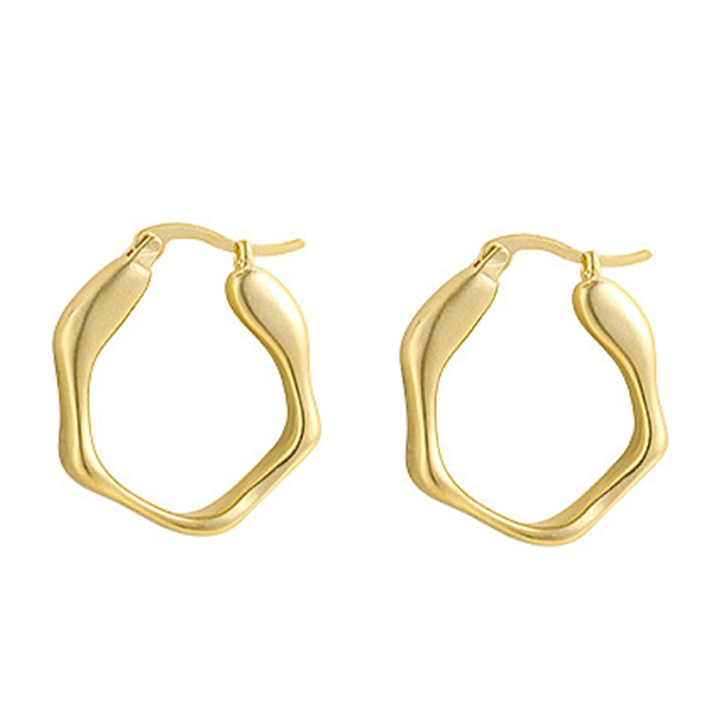 14K Gold Hoop Earrings for Women - Real Gold Jewelry Gifts for Wife, Mom, Girlfriend - Perfect for Anniversary, Birthday, Mother's Day, Christmas & Valentine's Day - Elegant Everyday Wear & Special Occasion Jewelry