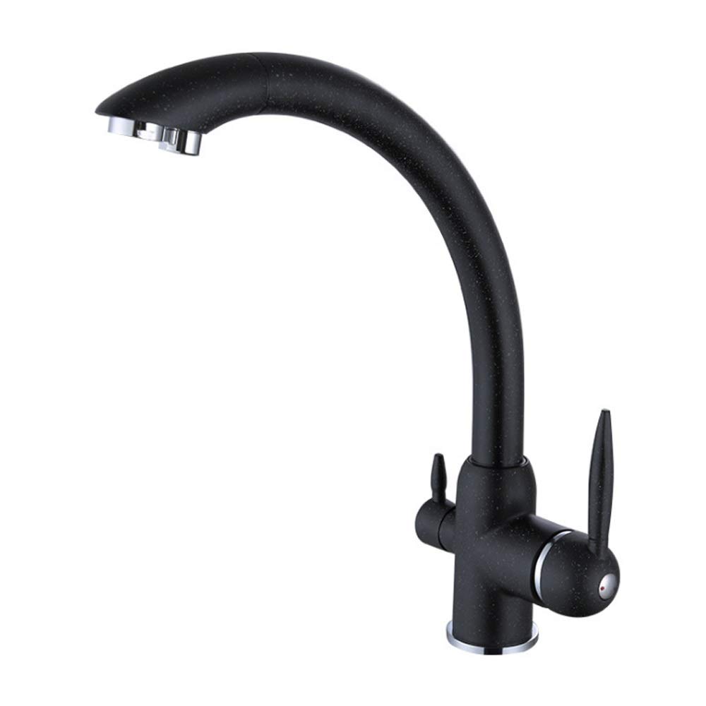 Rotatable 3-in-1 Filter Kitchen Faucet with Lever Handle - Direct Connect Sink Faucet for Modern Home & Restaurant Use