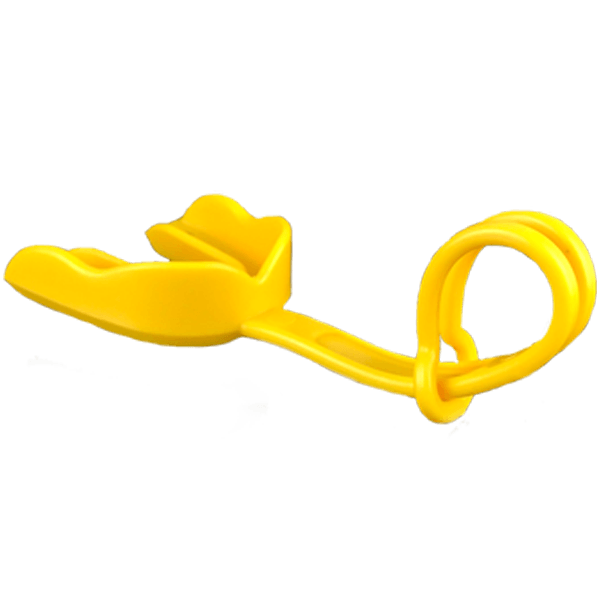 Yellow Mouth Guard with Strap - Custom Fit for Sports & Teeth Grinding - Perfect for Boxing, MMA, and Nighttime Teeth Protection