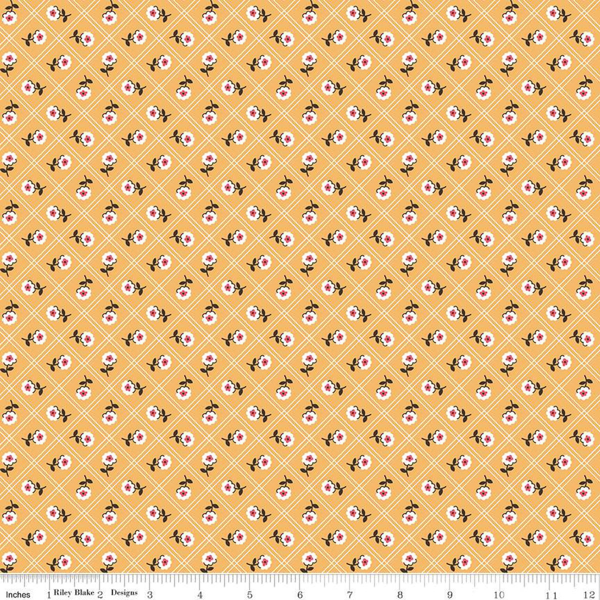 Lori Holt Rose Heirloom Daisy Fabric by the Yard - Premium Cotton Quilting Material for DIY Sewing, Patchwork & Home Decor Projects