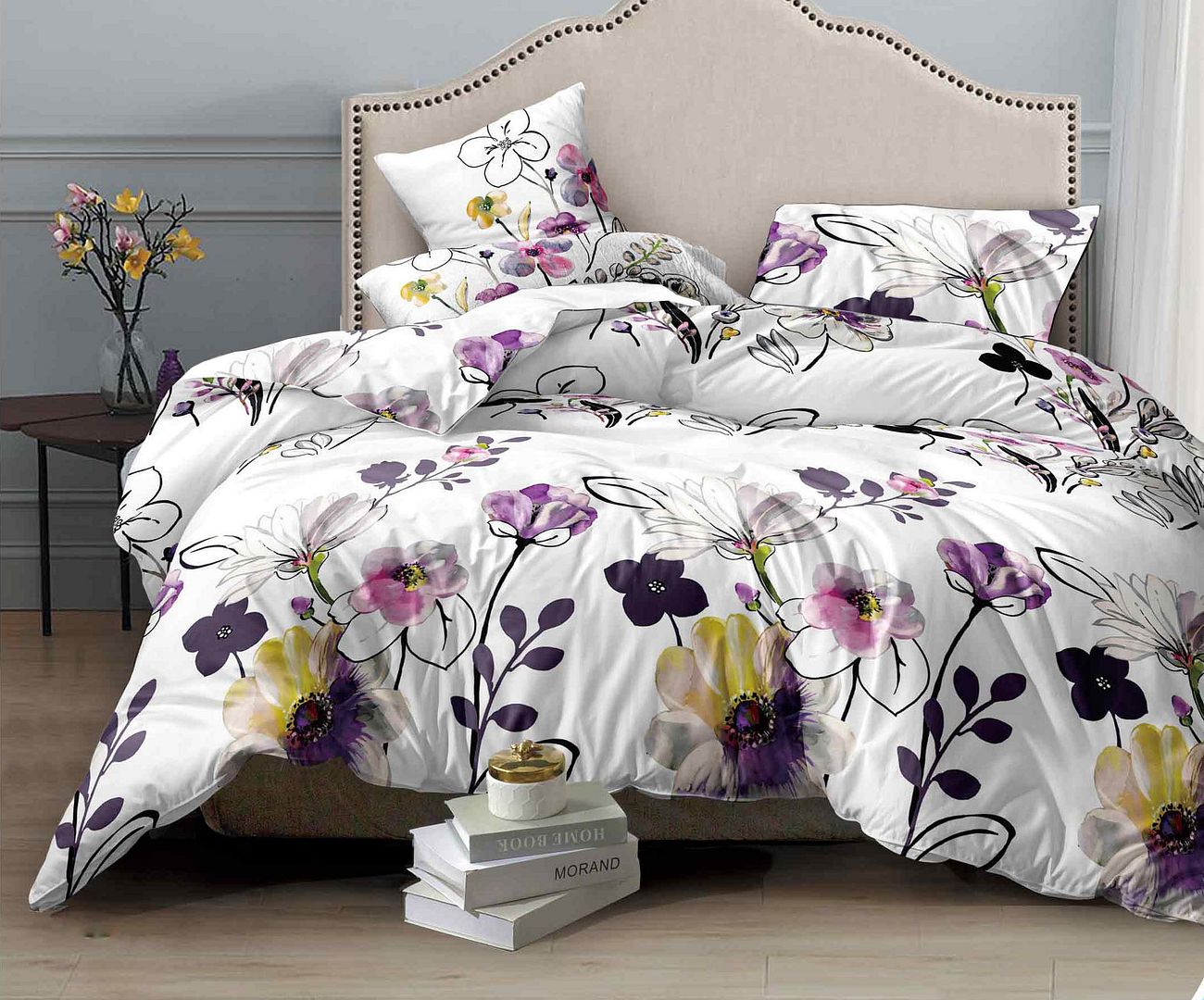 Bloom King Size Duvet Cover Set - Soft Luxury Bedding for Queen & King Beds - Perfect for Master Bedrooms, Guest Rooms & Hotels