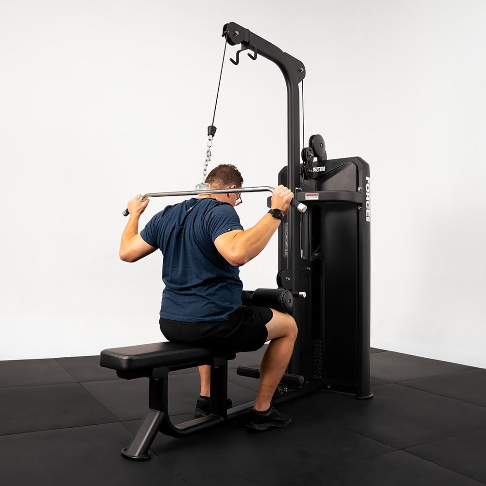 Force USA Solitude Lat Pulldown & Seated Row Dual Function Pin Loaded Machine - Home Gym Strength Training Equipment for Back & Arm Workouts