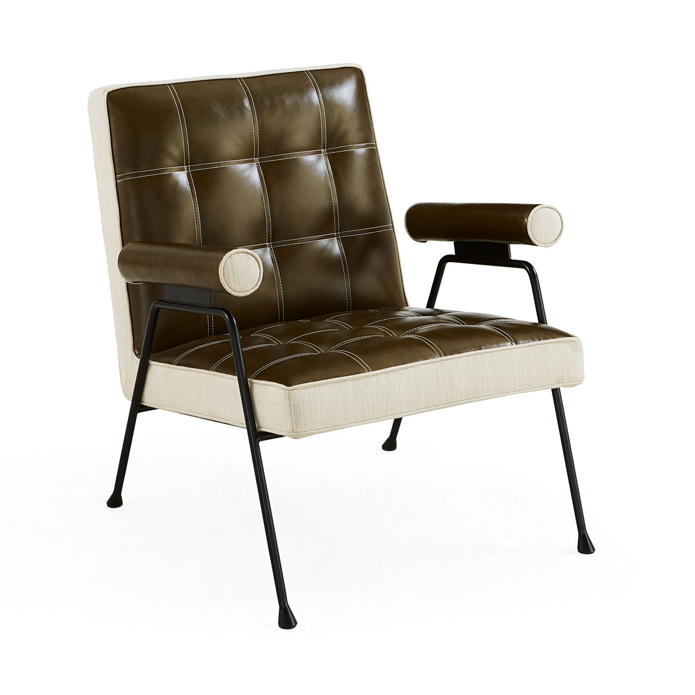 Belmondo Modern Lounge Chair - Comfortable Mid-Century Accent Chair for Living Room, Bedroom & Office - Stylish Upholstered Armchair with Wooden Legs - Perfect for Relaxing, Reading & Decor