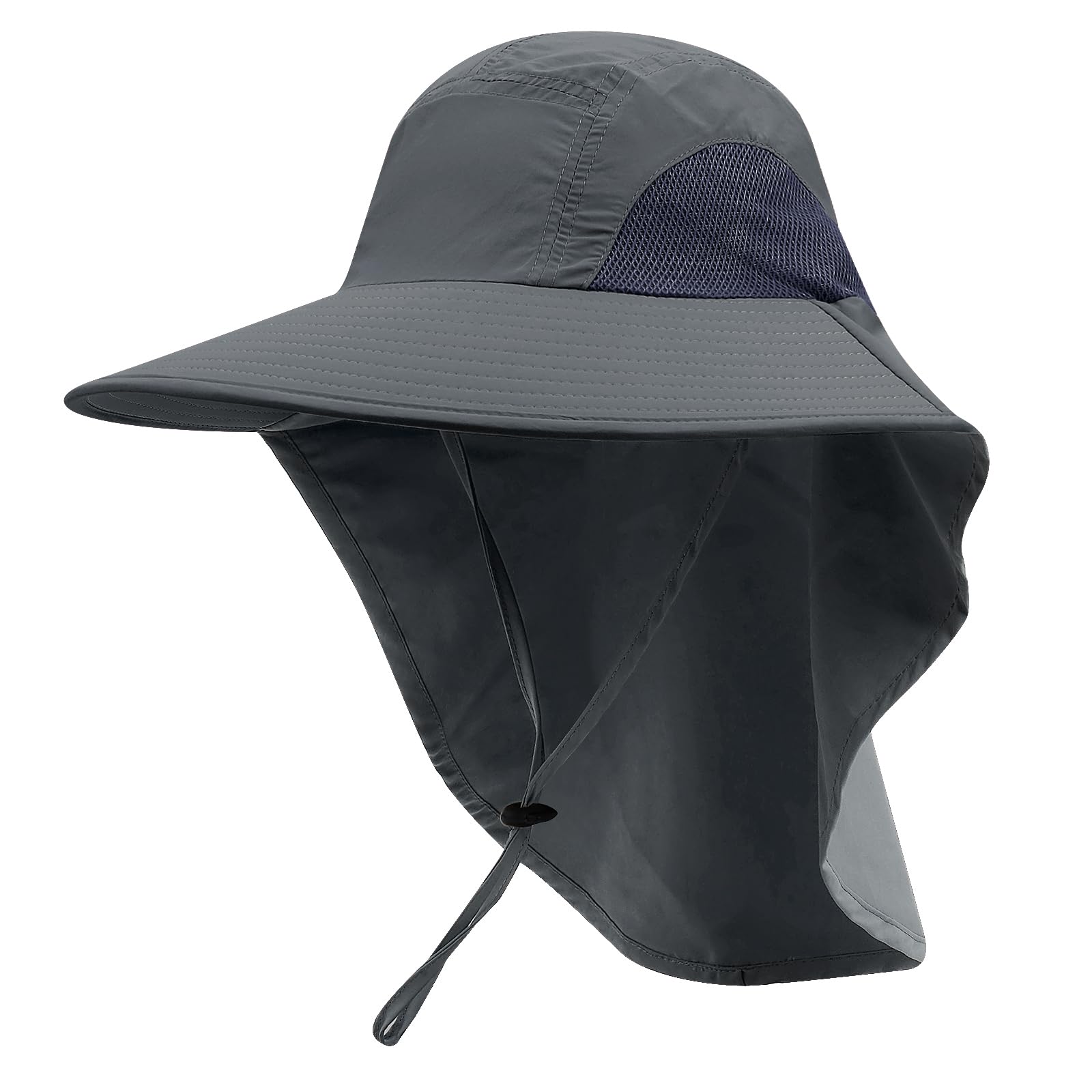 CLAPE UPF 50+ Sun Protection Hats for Men & Women - Wide Brim Fishing Hat with Neck Flap, Quick Dry & Breathable Safari Hiking Cap - Perfect for Outdoor Activities, Beach, Fishing & Travel