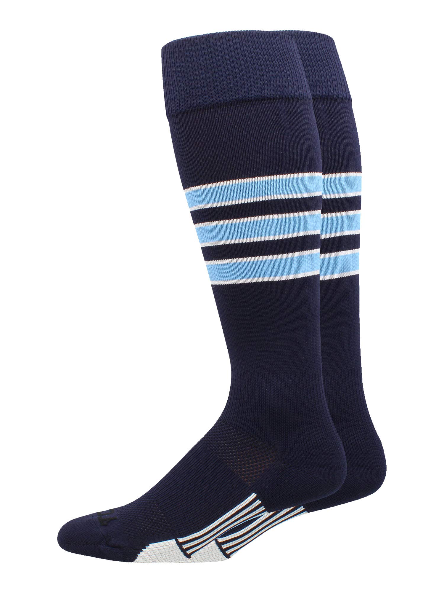 MadSportsStuff Striped Baseball & Softball Socks - Over The Calf Length for Men, Women, Boys & Girls - Perfect for Dugout, Games & Practice Sessions