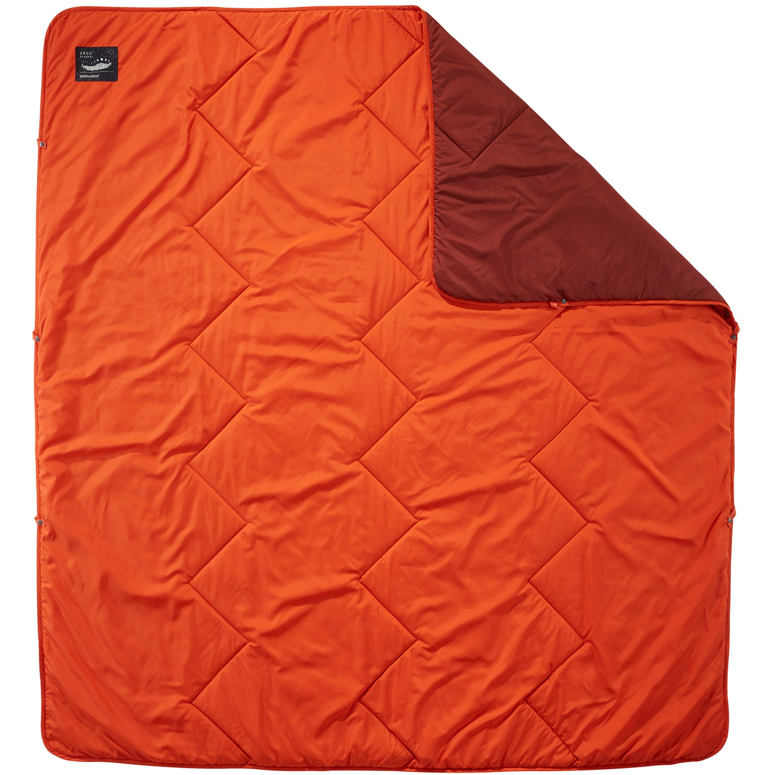 Therm-a-Rest Argo Insulated Camping Blanket - Lightweight & Water-Resistant for Backpacking, Hiking & Outdoor Adventures (Tomato Red) - Perfect for Picnics, Beach Trips & Emergency Survival Kits