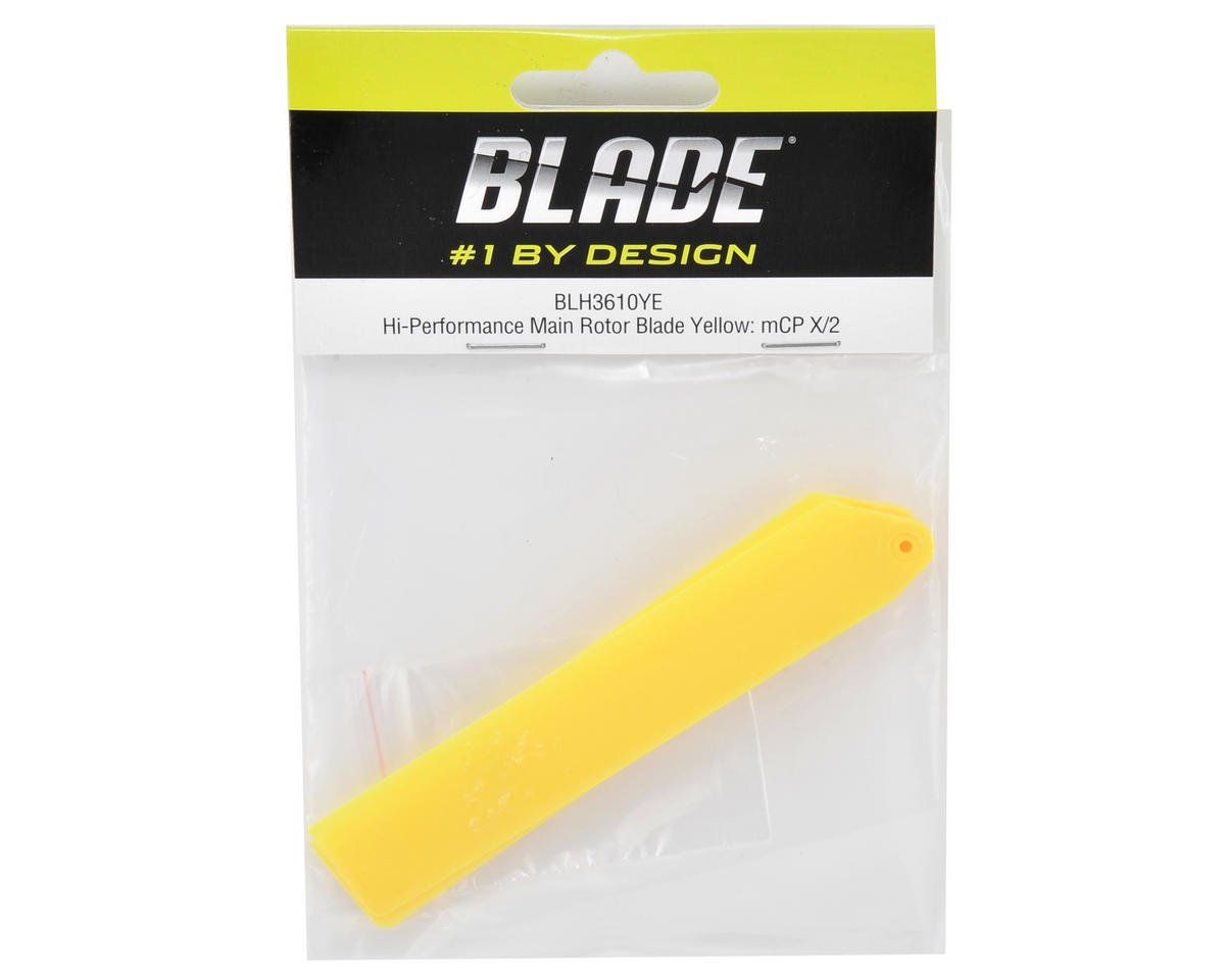BLADE BLH3610YE High-Performance Main Rotor Blade Set for mCP S/X Helicopter - Yellow - Durable RC Helicopter Parts for Aerobatic Stunts & 3D Flying