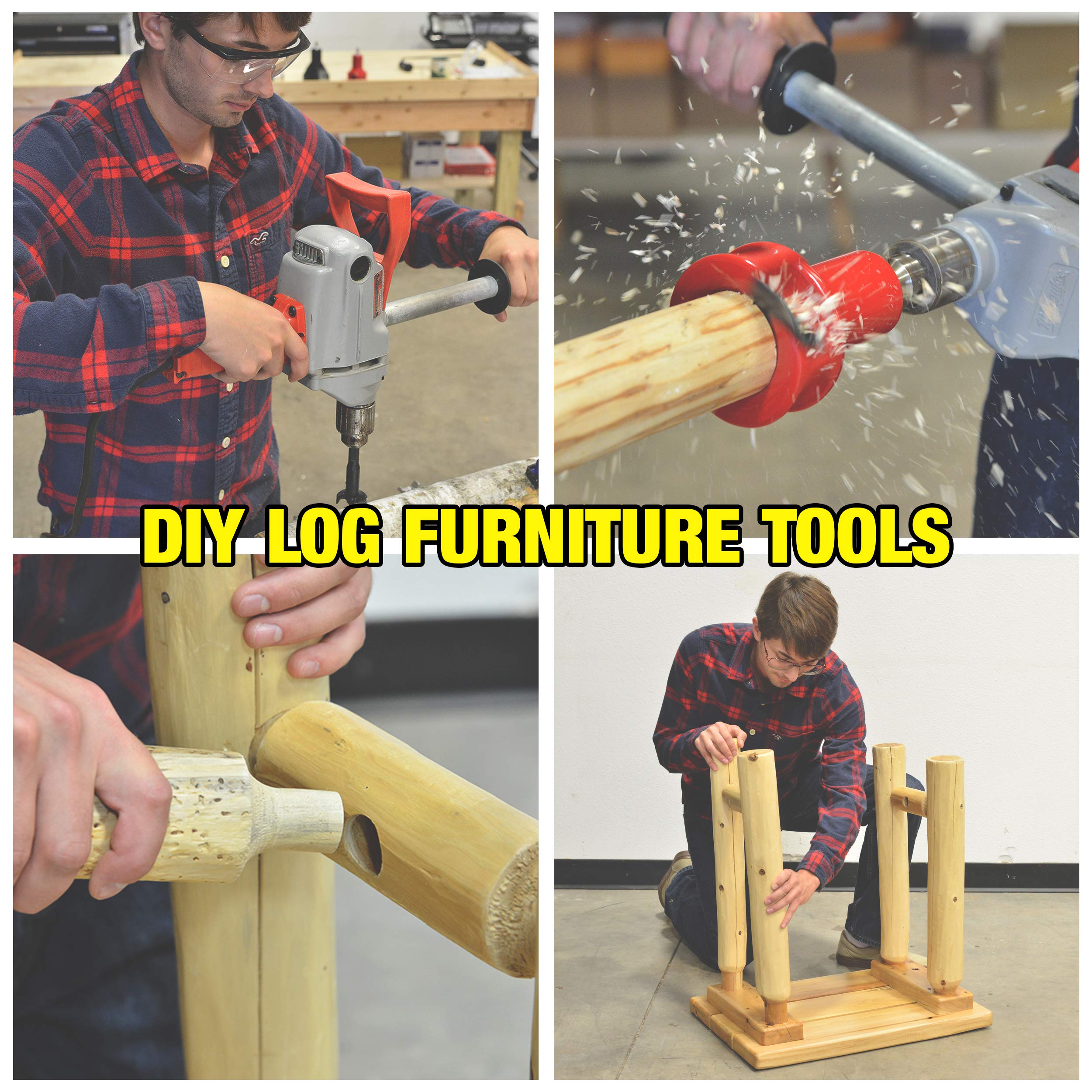 Lumberjack Tools 2 Inch Professional Log Tenon Cutter (TRH2000) - Perfect for Woodworking, DIY Projects, and Timber Frame Construction