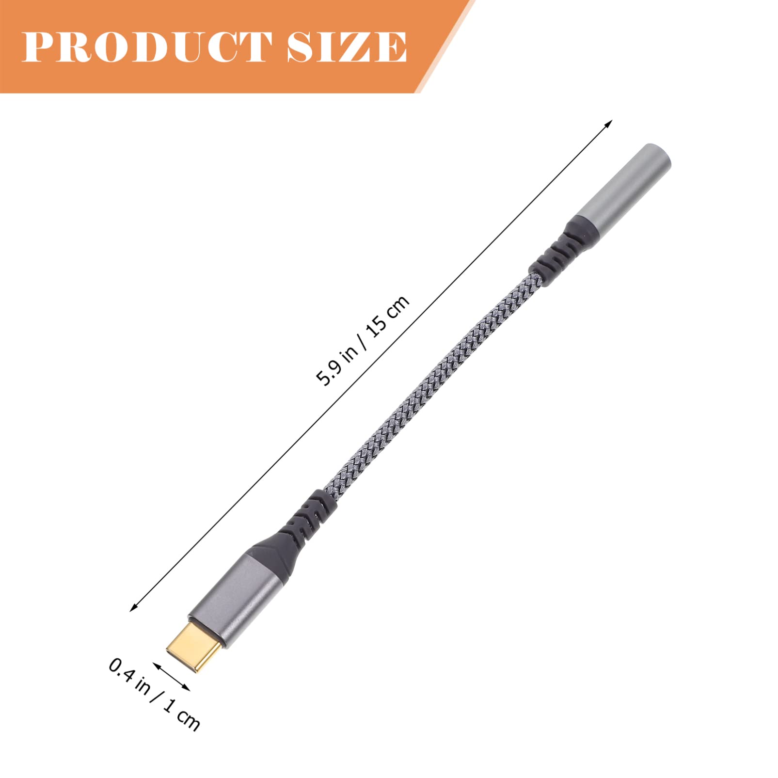 USB-C to 3.5mm Audio Adapter Cable - Type C Headphone Jack Converter for Smartphones, Laptops & Tablets - Perfect for Music, Gaming & Hands-Free Calling