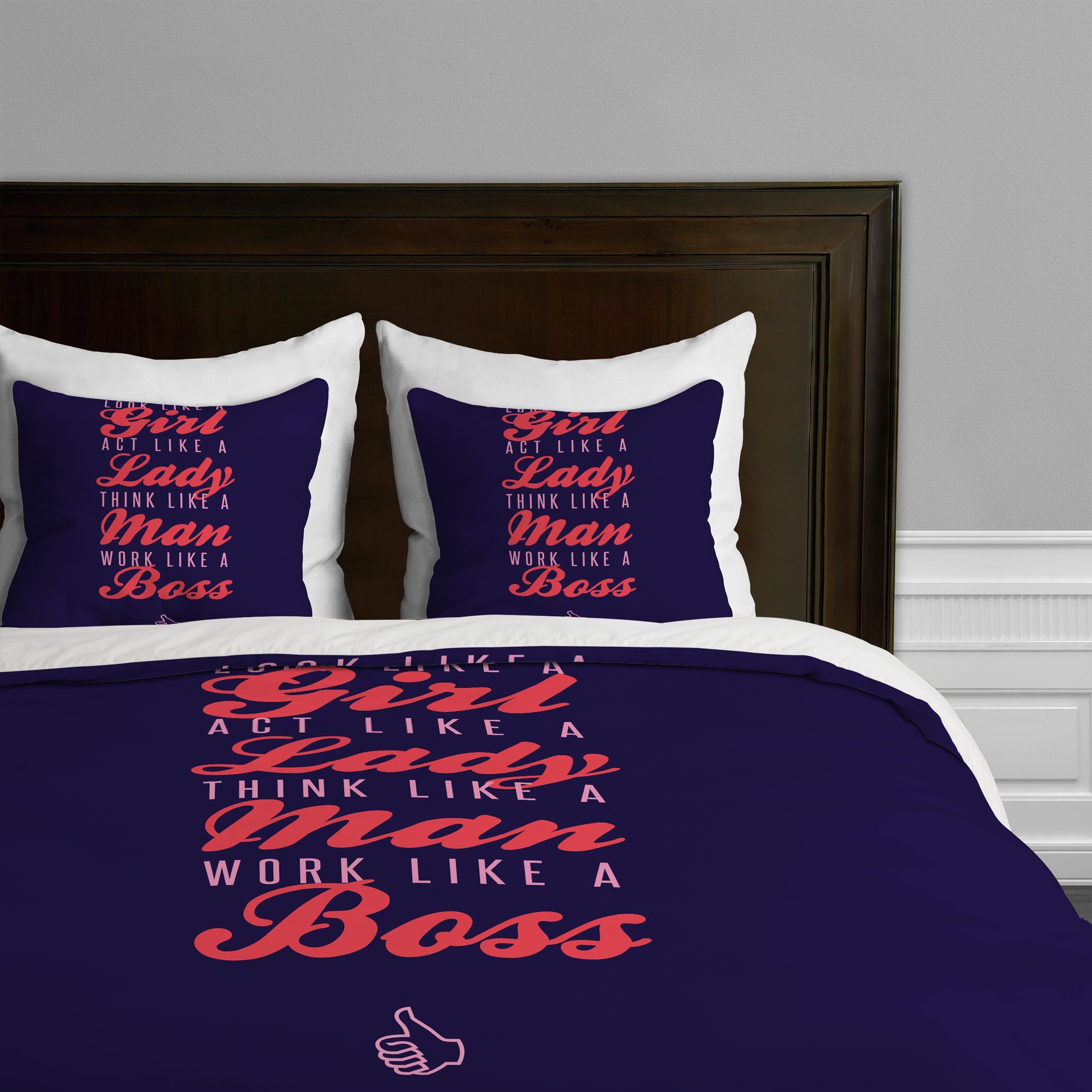 Deny Designs Wesley Bird New Boss Duvet Cover Set - Twin/Twin XL Size, Modern Bohemian Bedding for Teens & Adults - Perfect for Bedroom Decor, Dorm Room Essentials & Gift Ideas