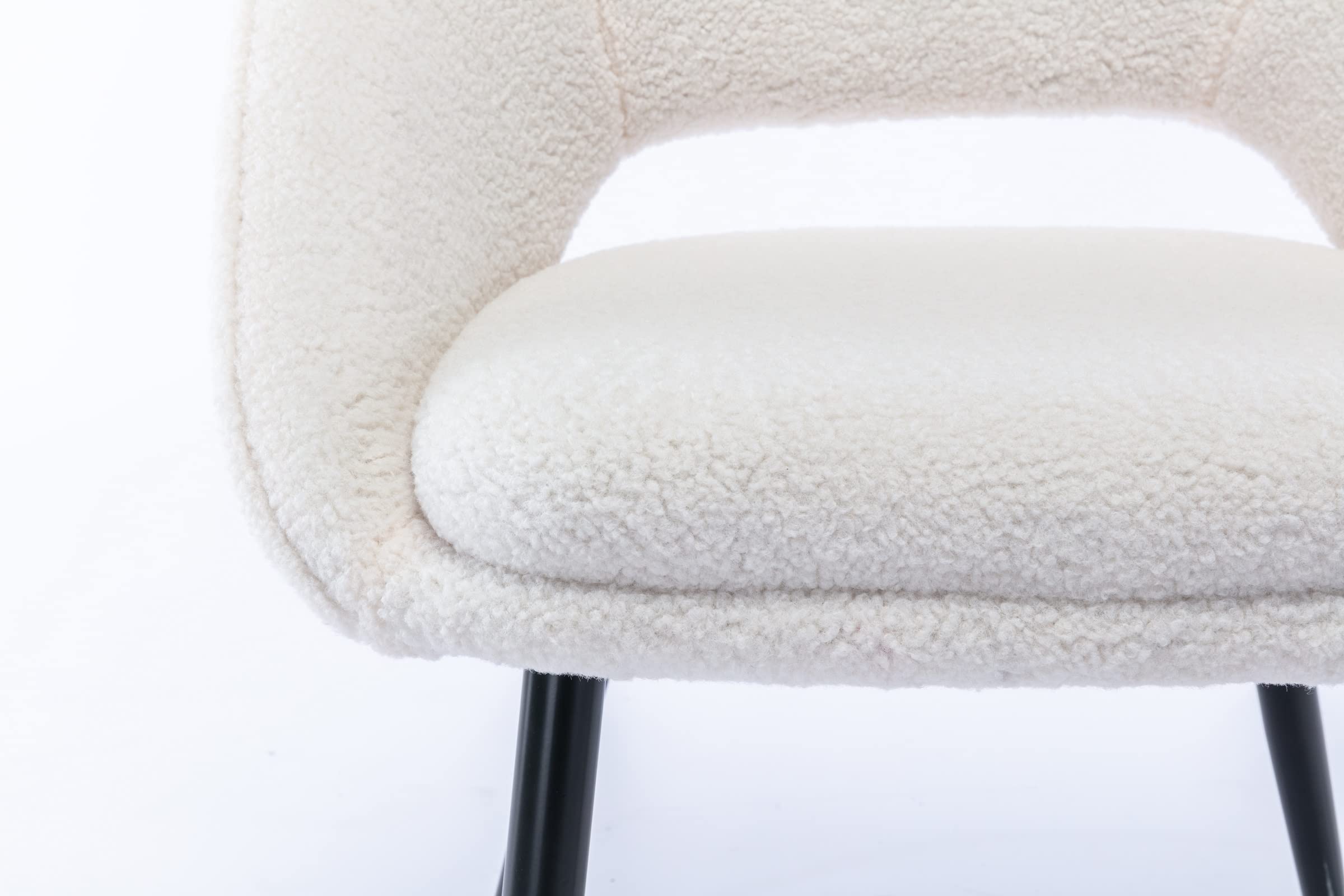 Modern Upholstered Wingback Dining Chairs with Steel Legs - Comfortable Accent Chairs for Living Room, Bedroom & Kitchen - Beige - Perfect for Dining Sets, Home Decor & Small Spaces
