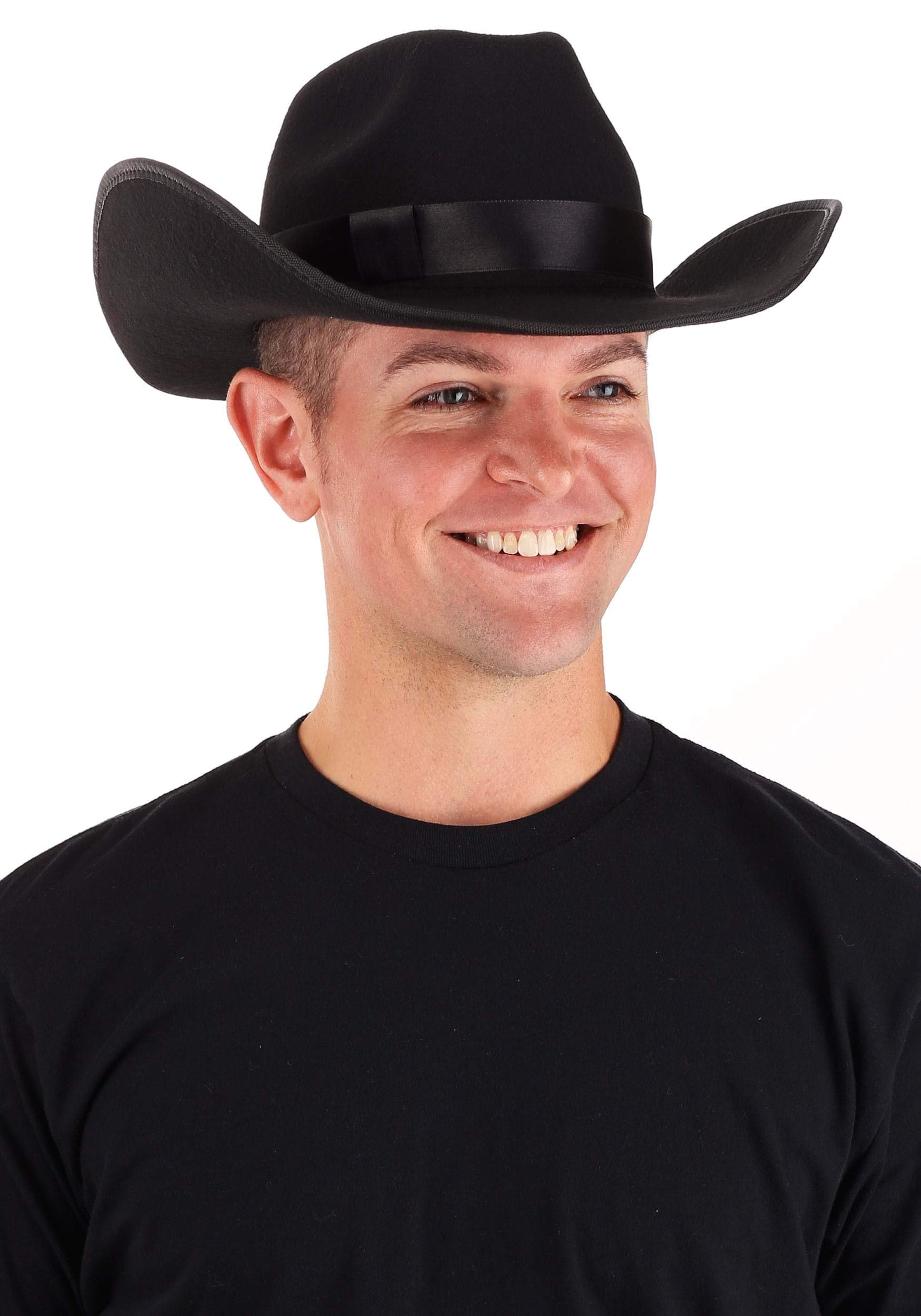 Black Cowboy Hat for Men, Women & Kids - Western Rodeo Costume Accessory for Halloween, Cosplay, Themed Parties & Wild West Events