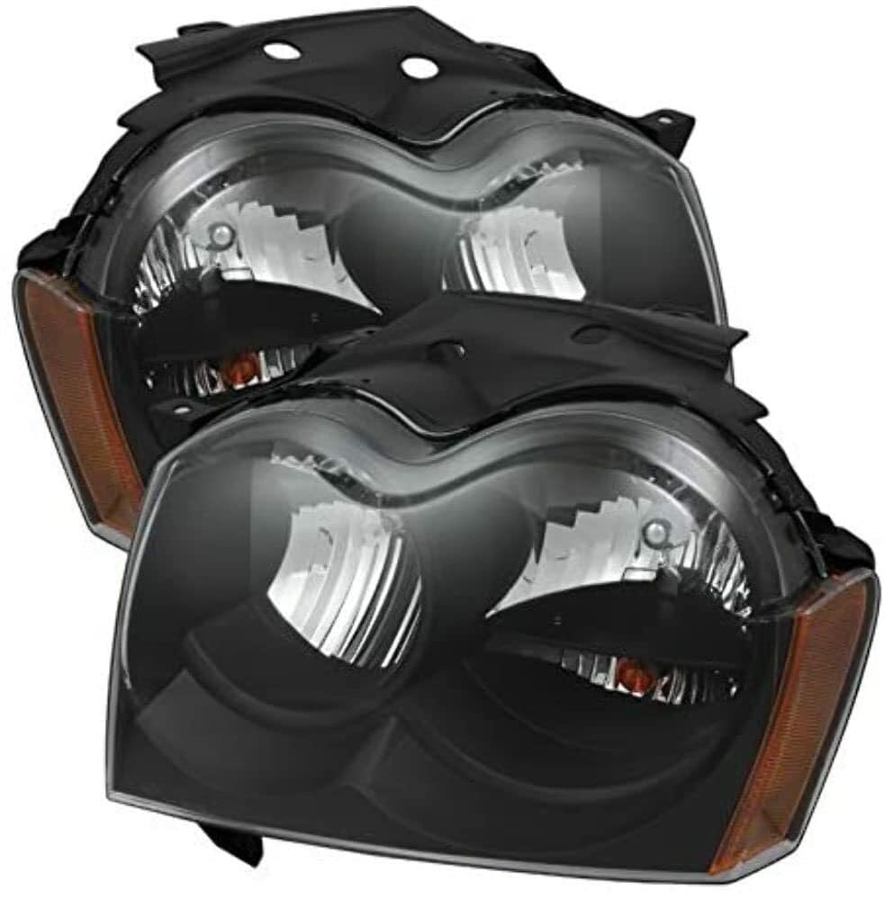 xTune Auto 9023248 Crystal Headlights - Black/Clear LED Headlight Assembly for Improved Night Visibility - Perfect for Jeep Wrangler, Dodge Ram & Off-Road Vehicles
