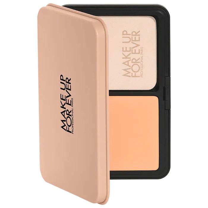 Make Up For Ever HD Skin Matte Velvet Powder Foundation - Oil Control & Pore Minimizing - Long Lasting Full Coverage Makeup for Flawless Skin - Perfect for Daily Wear & Photography